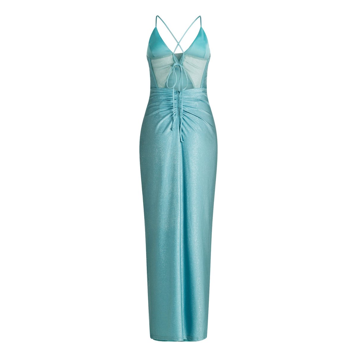 Robe de soirée au look scintillant mint/silver, VERA MONT
