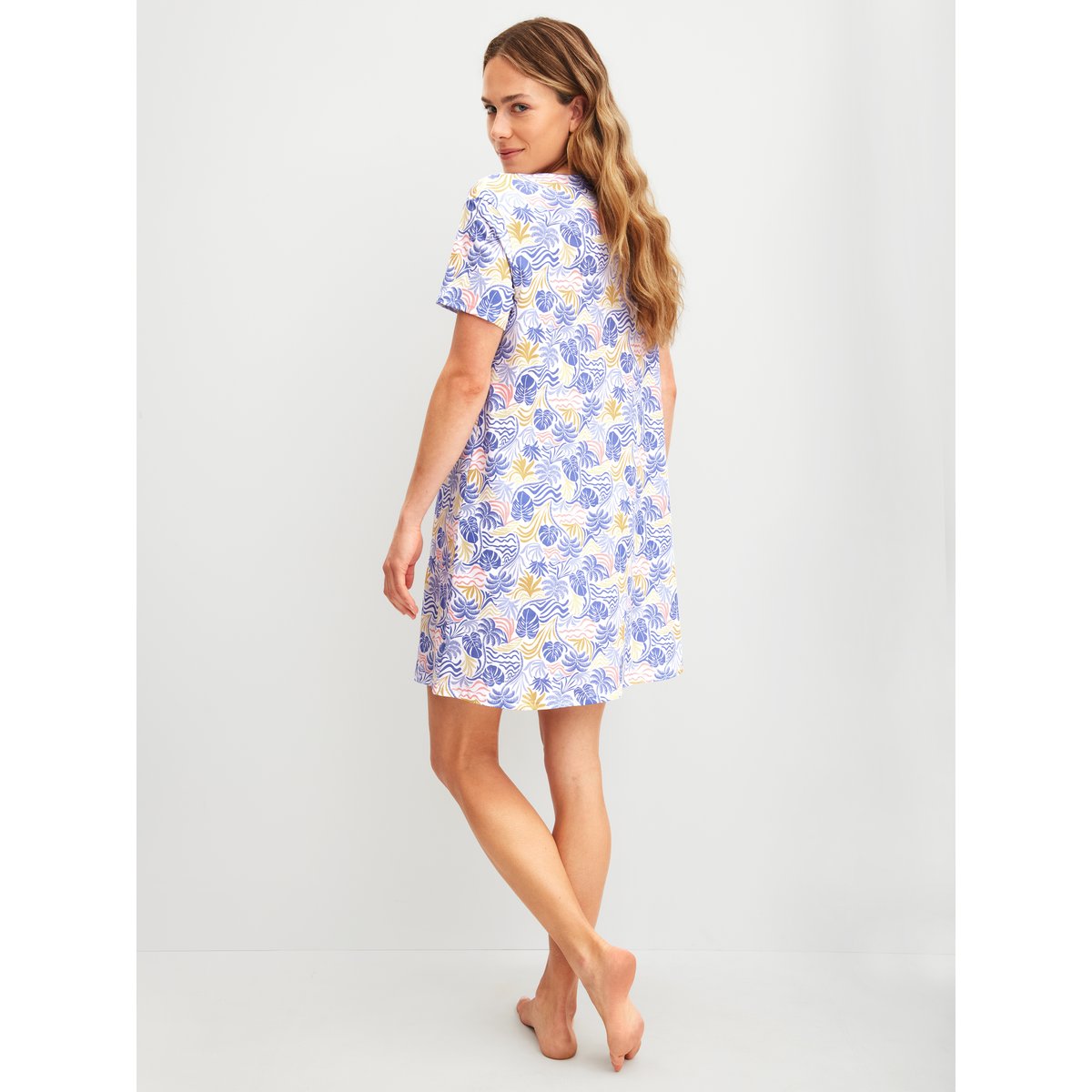 Chemise de nuit manches courtes Coton SWISS RESORT persian jewel, CALIDA