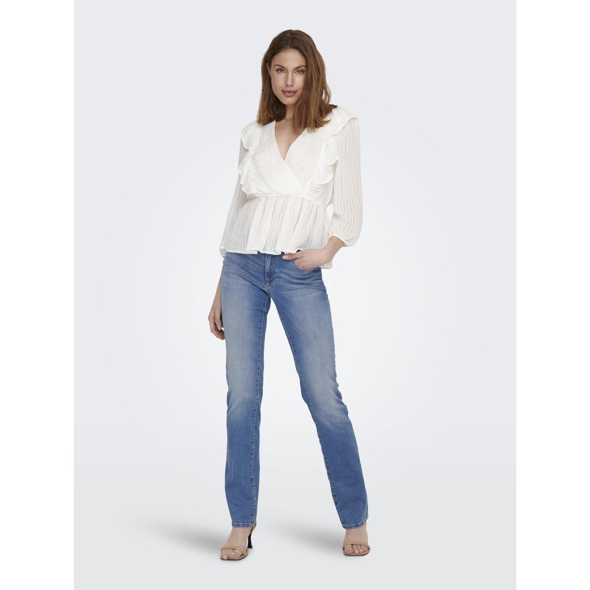 Jean Coupe Droite ONLALICIA Taille classique Straight Fit Jeans medium blue denim, ONLY