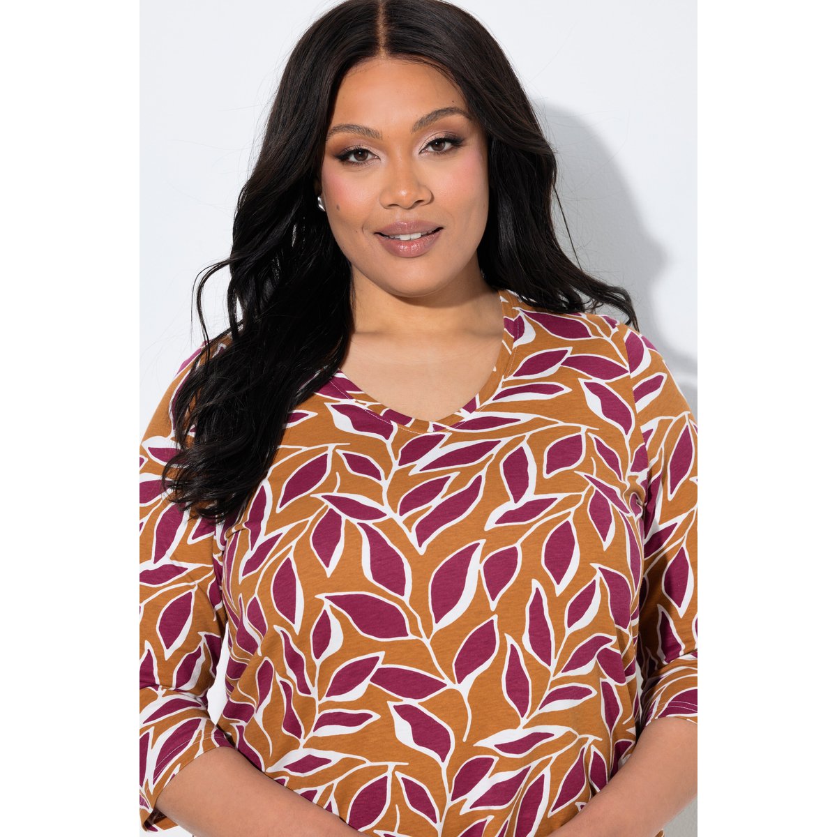 T-shirt long ocre, ULLA POPKEN