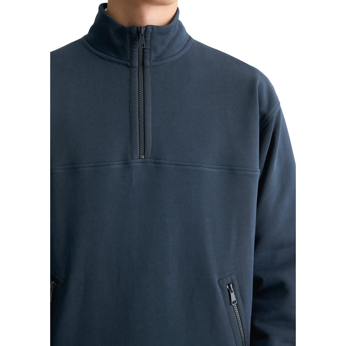Sweattroyer relaxed en coton bio doux bleu foncé, MARC O’POLO DENIM