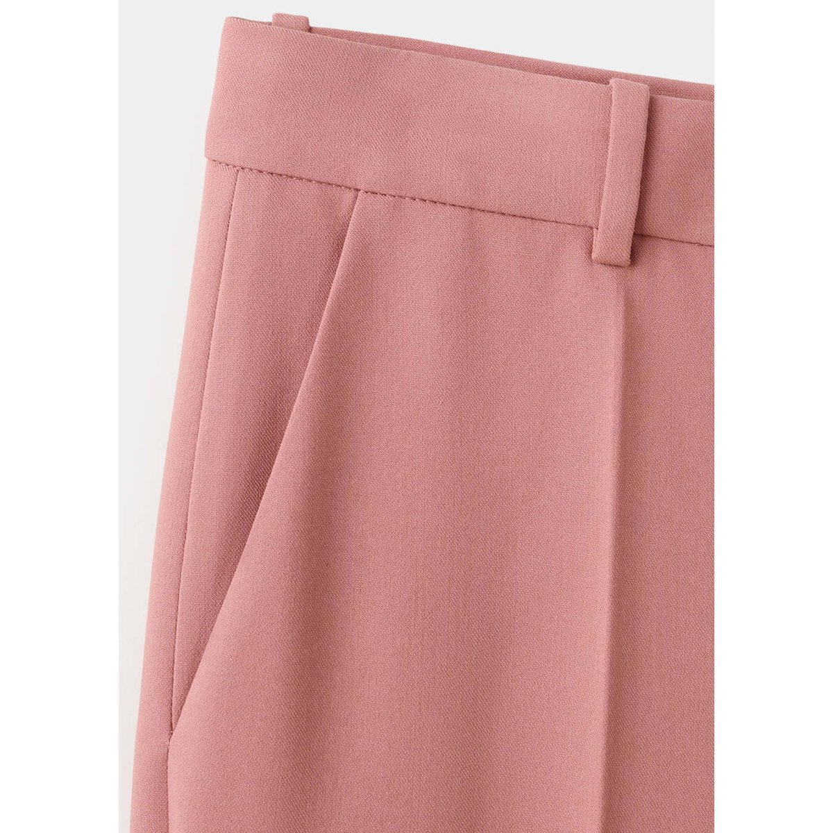 Pantalon de tailleur droit rose, MANGO
