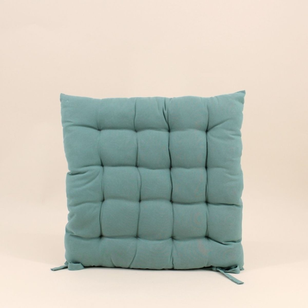 Lot de 4 galettes de chaise 40x40cm vert, ORNAMI