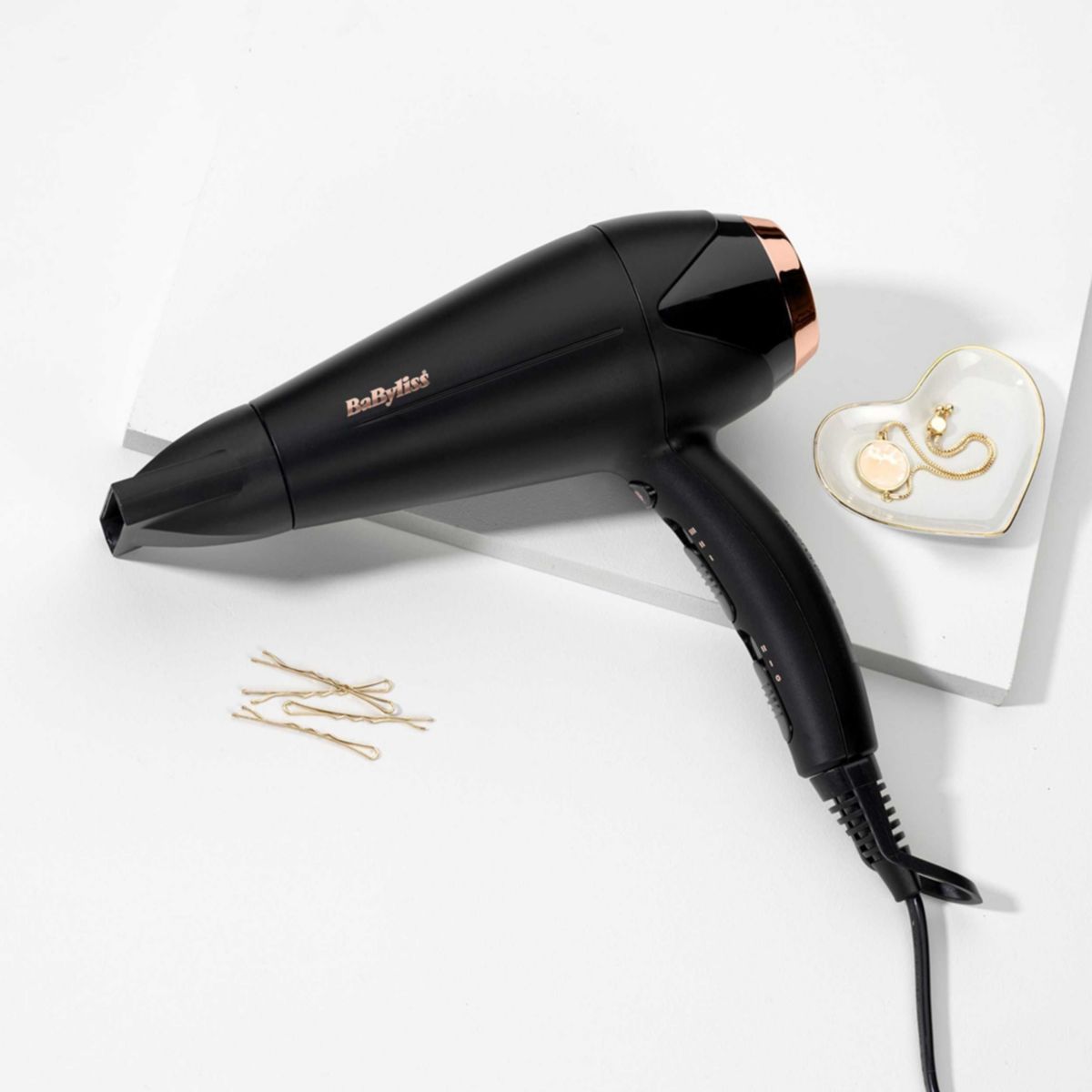 Sèche cheveux Turbo Shine 2200 D570DE noir et cuivrã©, BABYLISS
