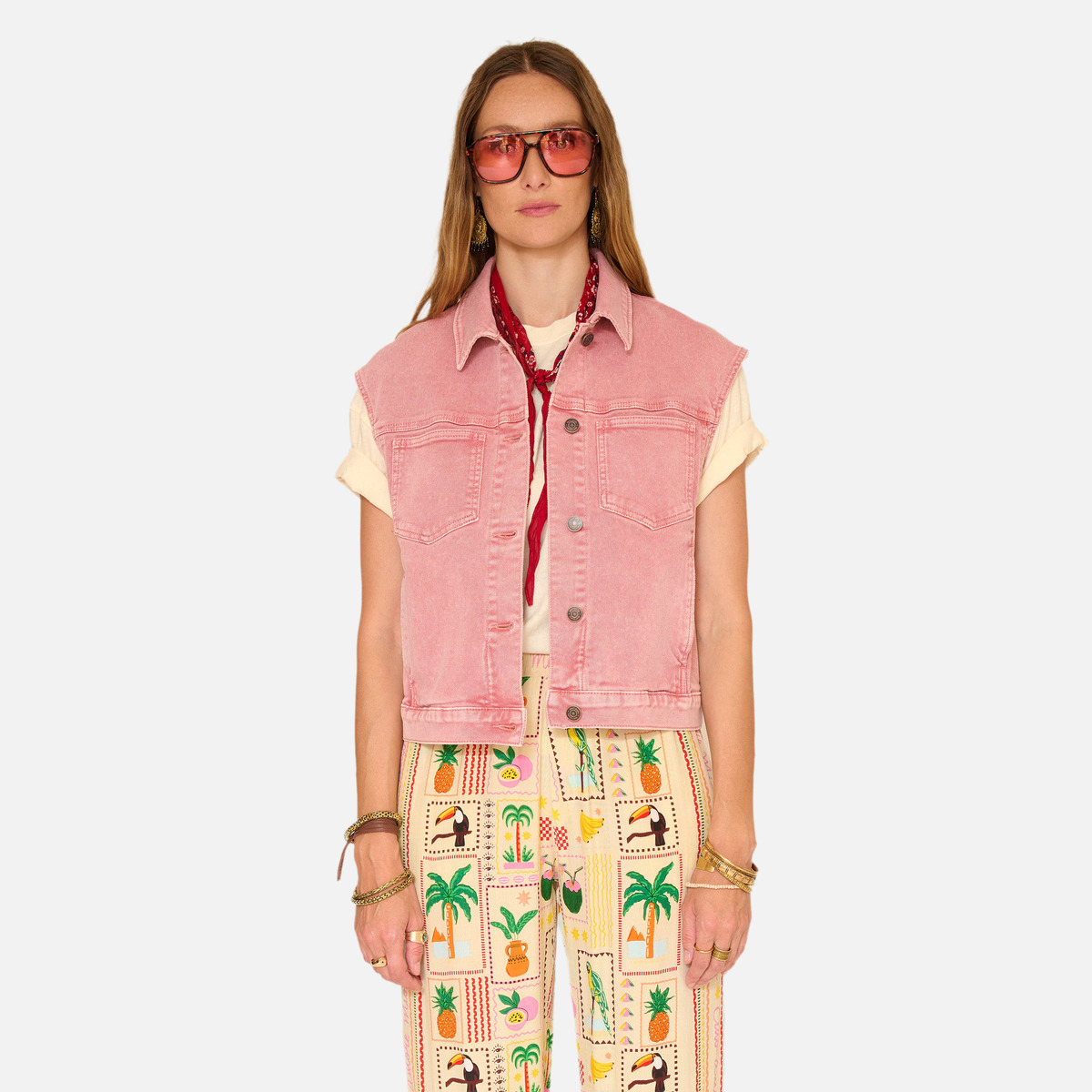 Gilet VILLA PACIFIC DRILL blush, MKT STUDIO