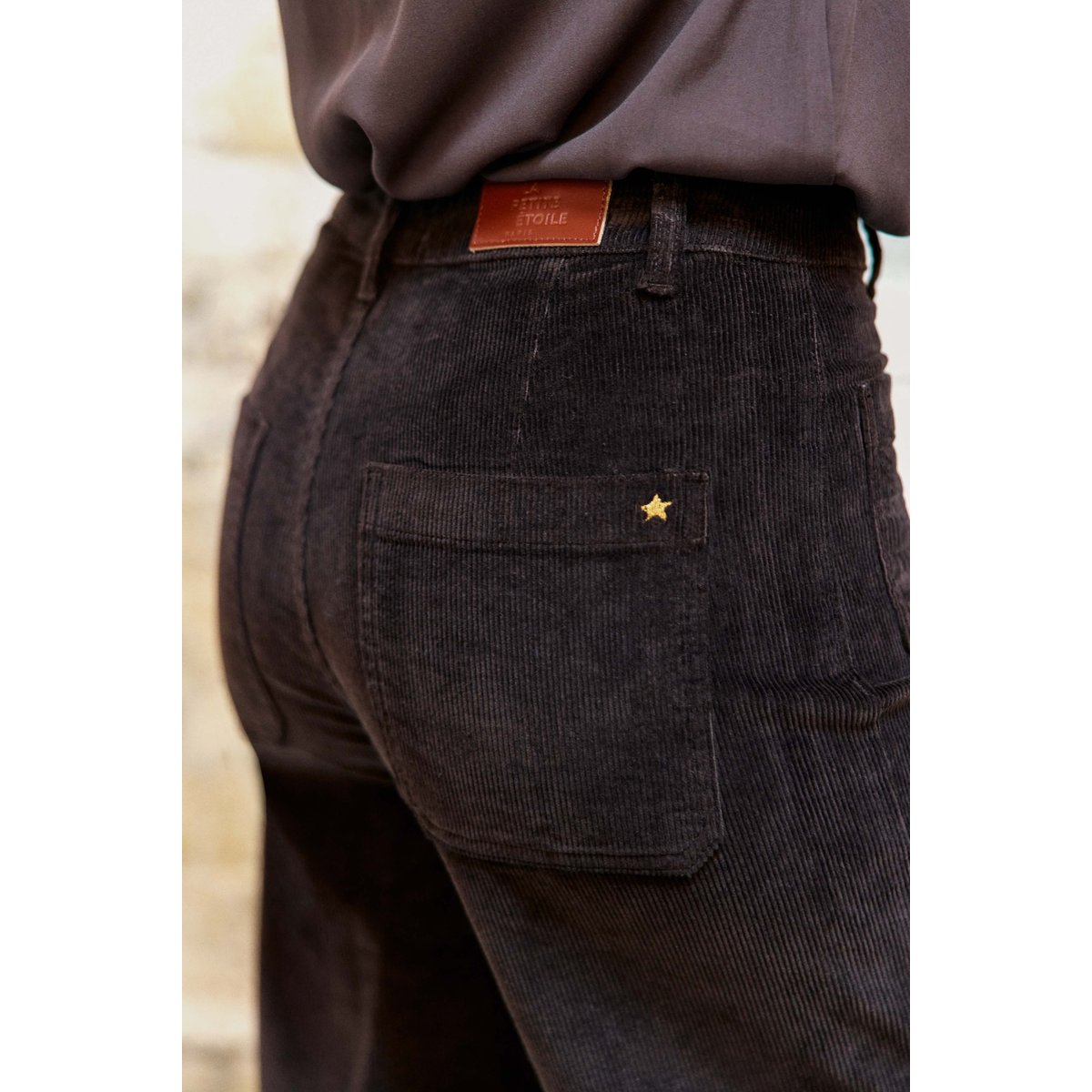 Atlanty - Pantalon large en velours marron, LA PETITE ETOILE