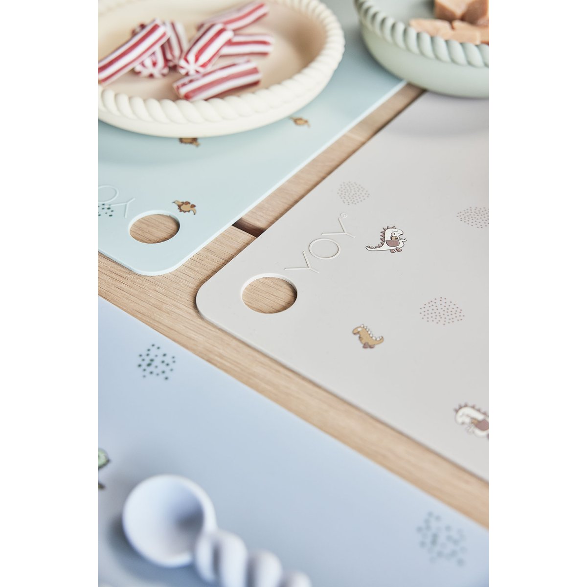 Set de table en silicone à thème animalier MINI marron, OYOY LIVING DESIGN