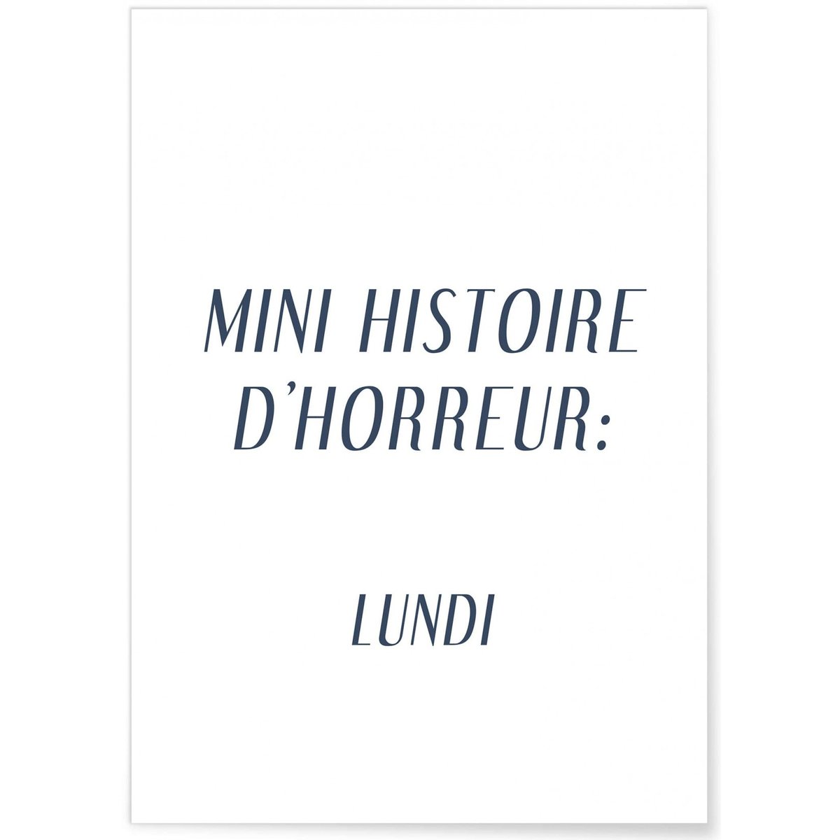 Affiche 'Histoire d'horreur' blanc, L'AFFICHERIE