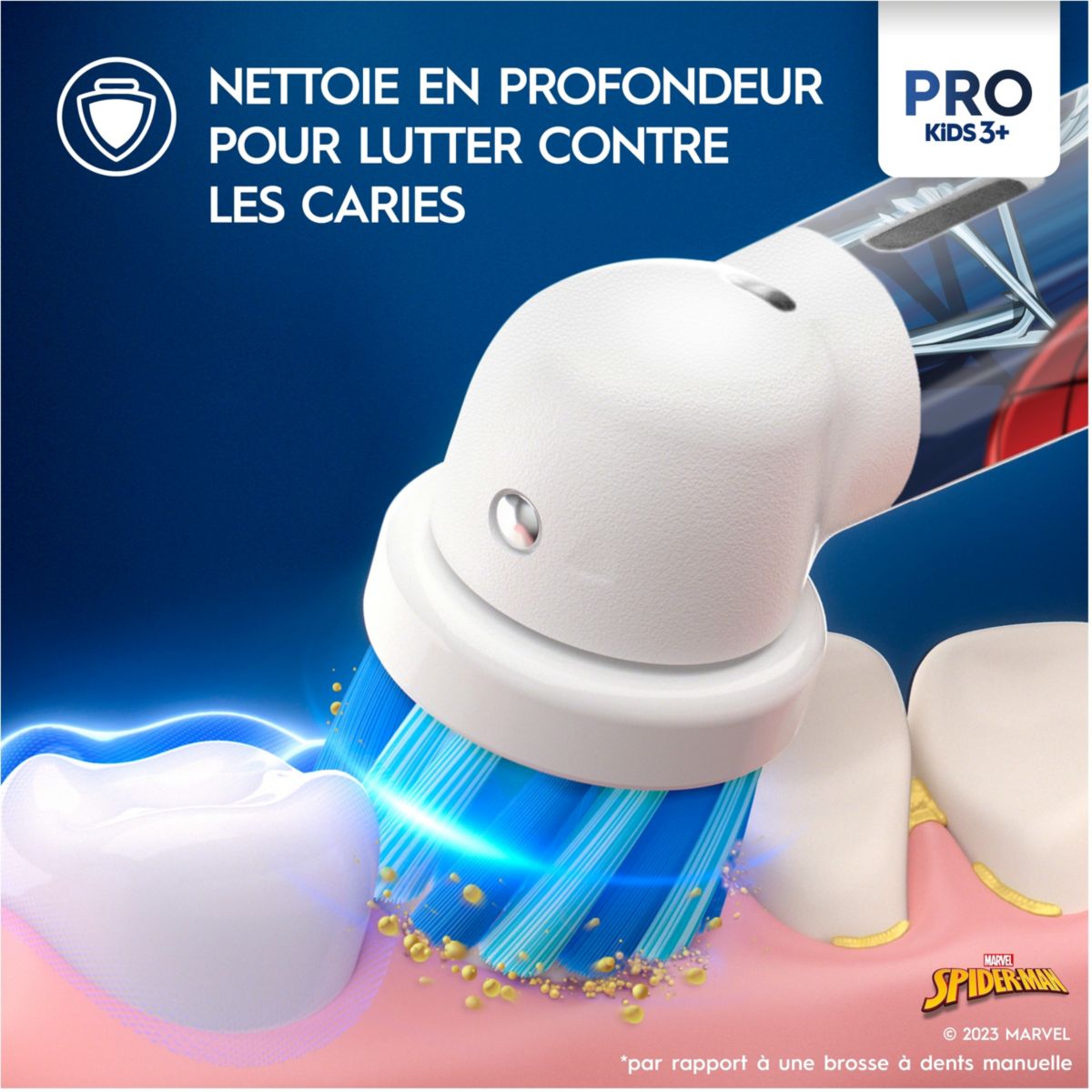 Brosse à dents électrique Vitality Pro Kids Spiderman + Etui de voyage couleur unique, ORAL B