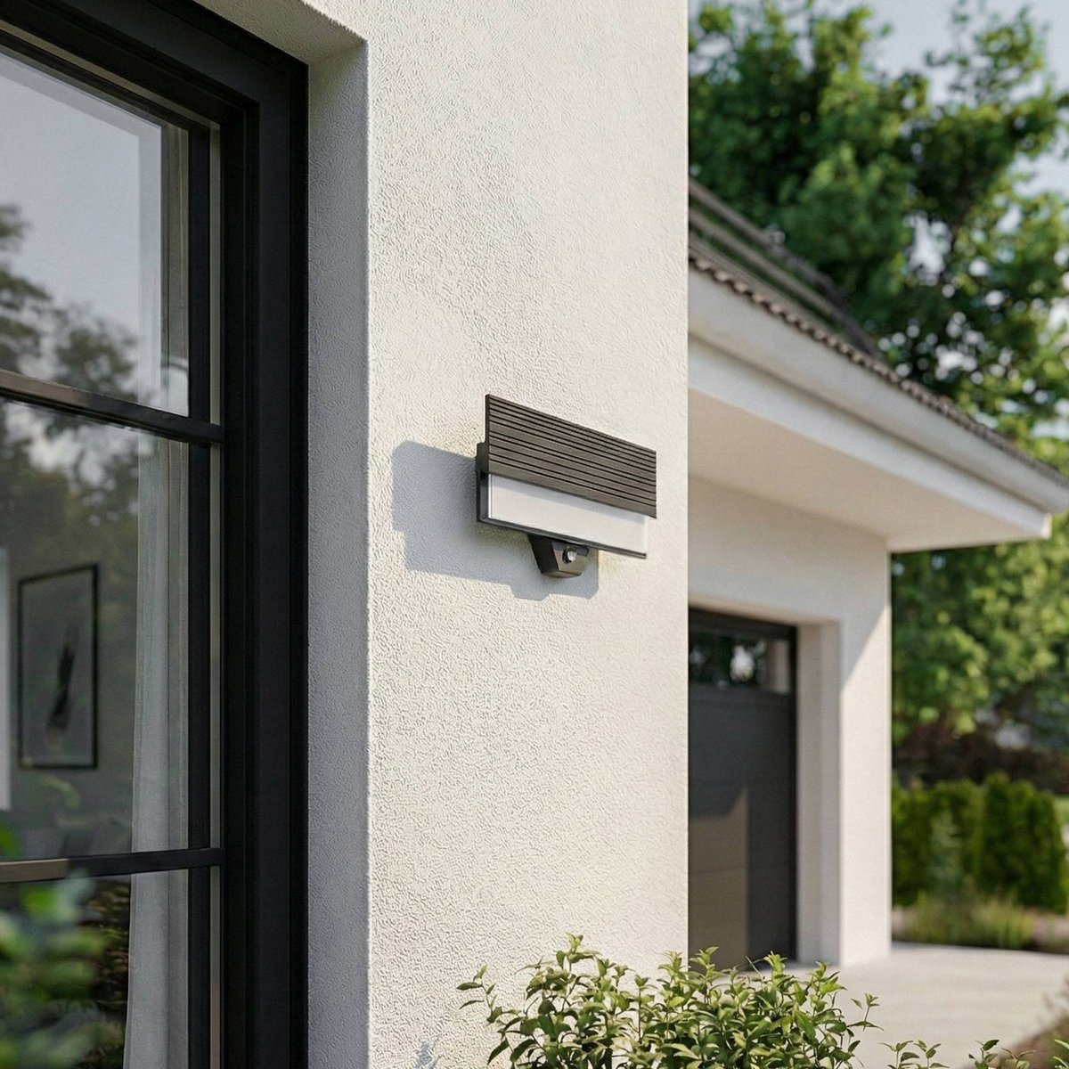 Applique extérieure en aluminium moderneLED anthracite, blanc, LUCANDE