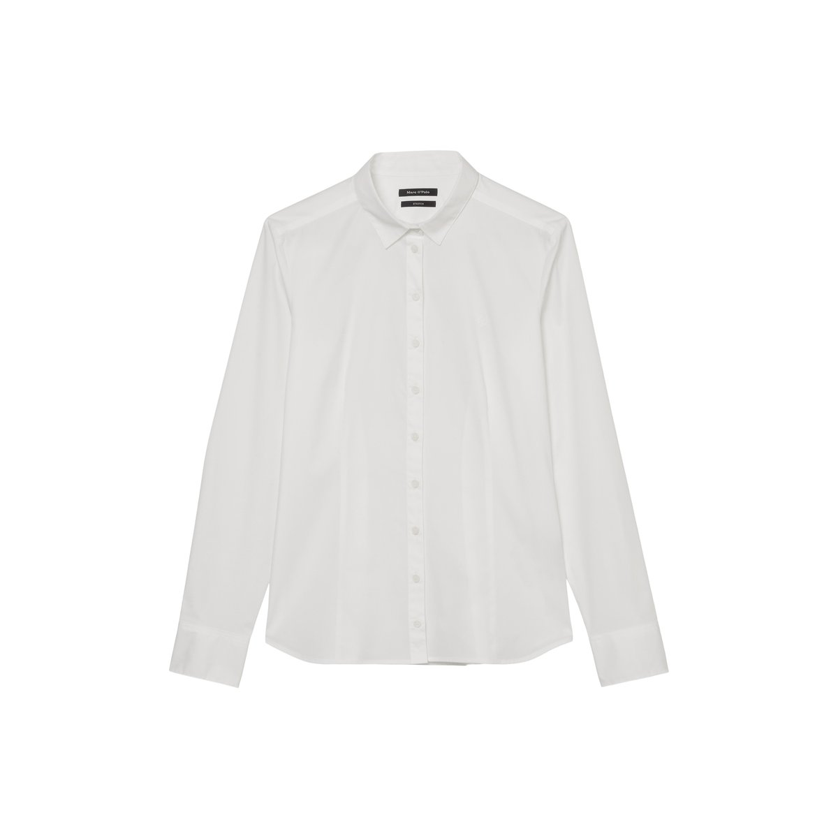 Blouse à manches longues en qualité popeline stretch blanc, MARC O'POLO