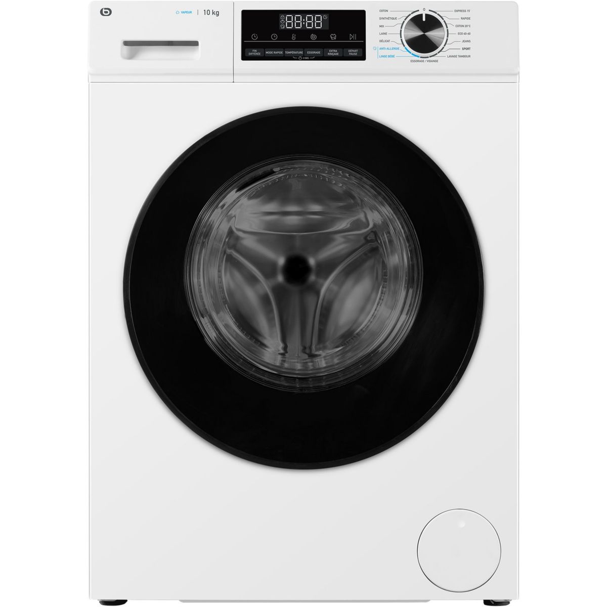 Lave linge hublot ELF1014-6b couleur unique, ESSENTIEL B