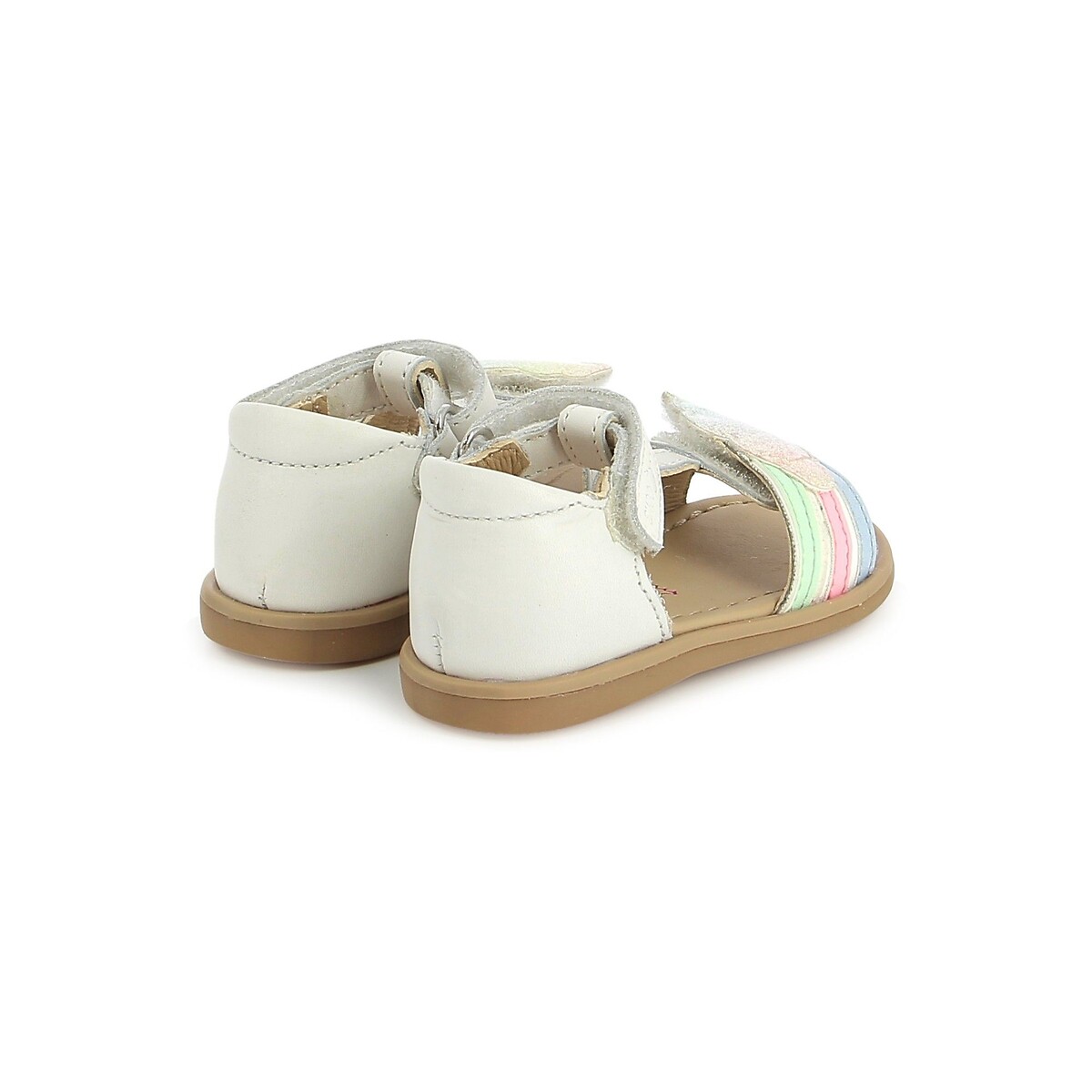 Sandales à scratchs TITY MULTI blanc, SHOO POM