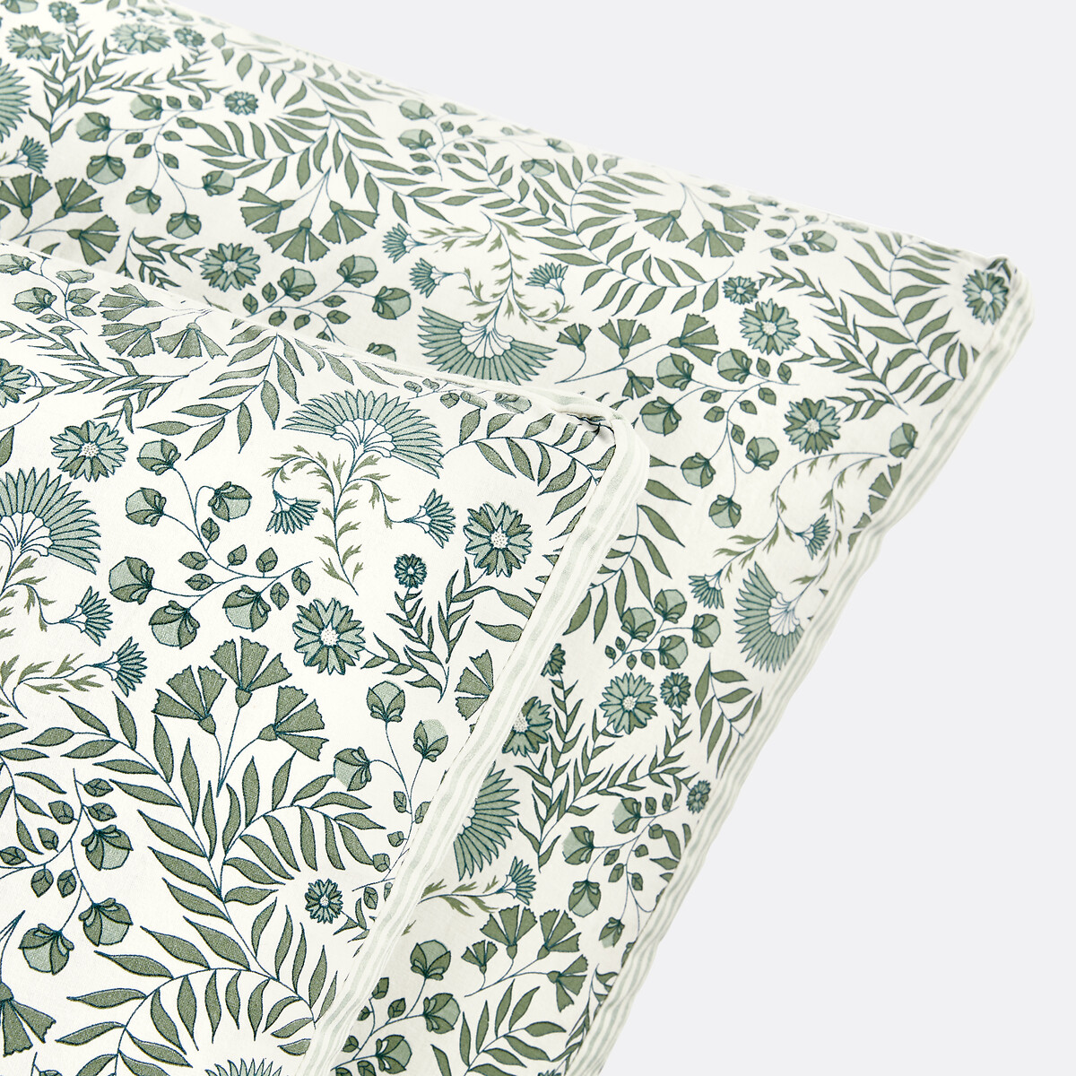 Majari Washed Cotton Pillowcase floral print, LA REDOUTE INTERIEURS