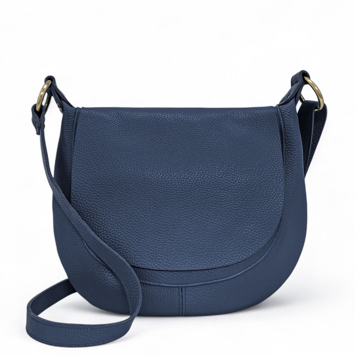 Sac bandoulière en cuir italien LITTLE CITIZEN bleu foncé, OH MY BAG