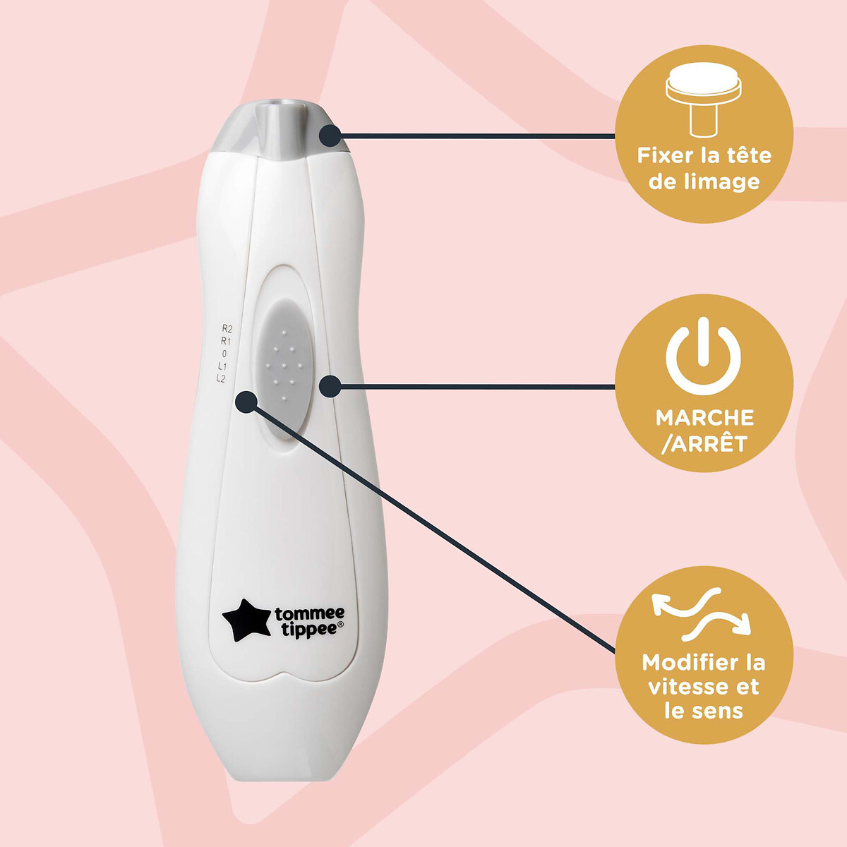 Lime à ongles électrique bébé blanc, TOMMEE TIPPEE