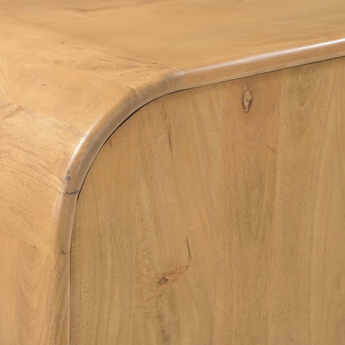 Buffet 4 portes en bois de manguier CHAD bois clair, MADE IN MEUBLES
