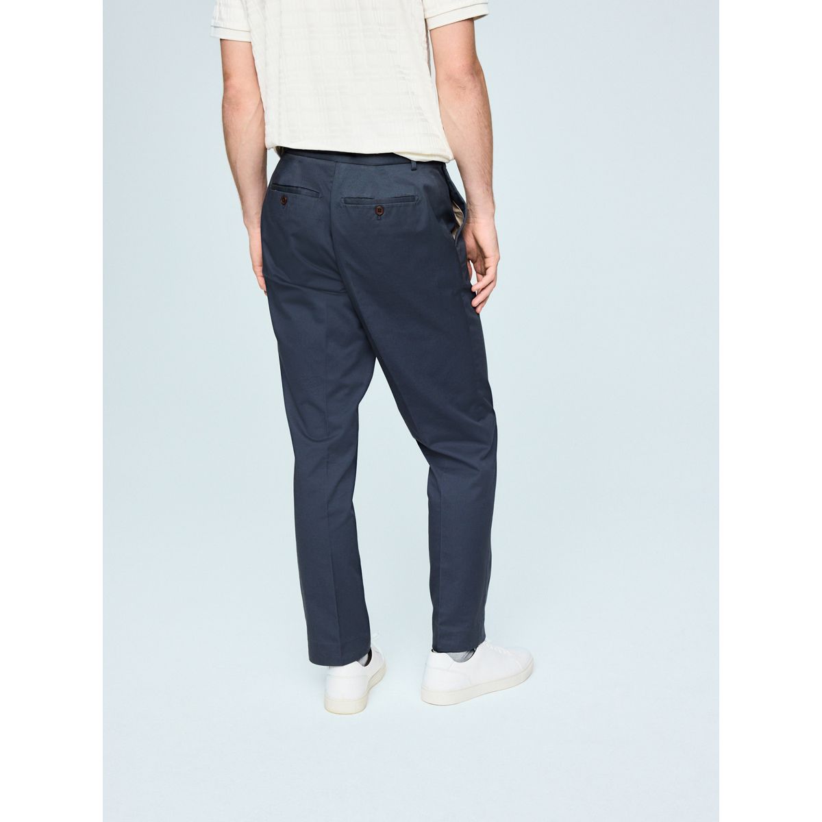 Pantalon chino habillé avec ajustement bleu, NEXT