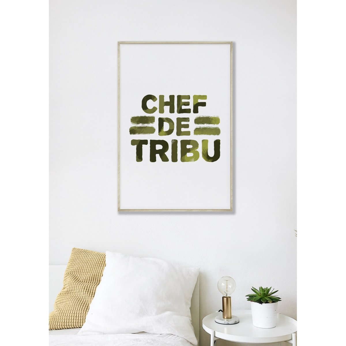 Affiche 'Chef de tribu' blanc, L'AFFICHERIE