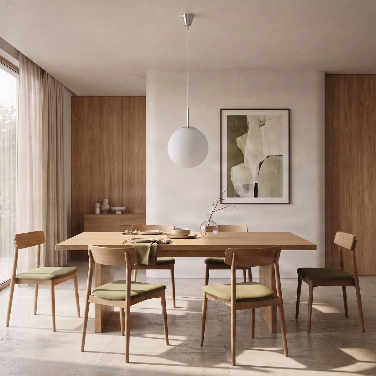 Suspension en verre moderne, Marike blanc, nickel satiné, LINDBY