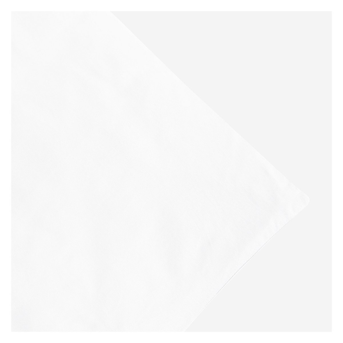 Housse de couette en satin de coton ALEXANE blanc, HABITAT