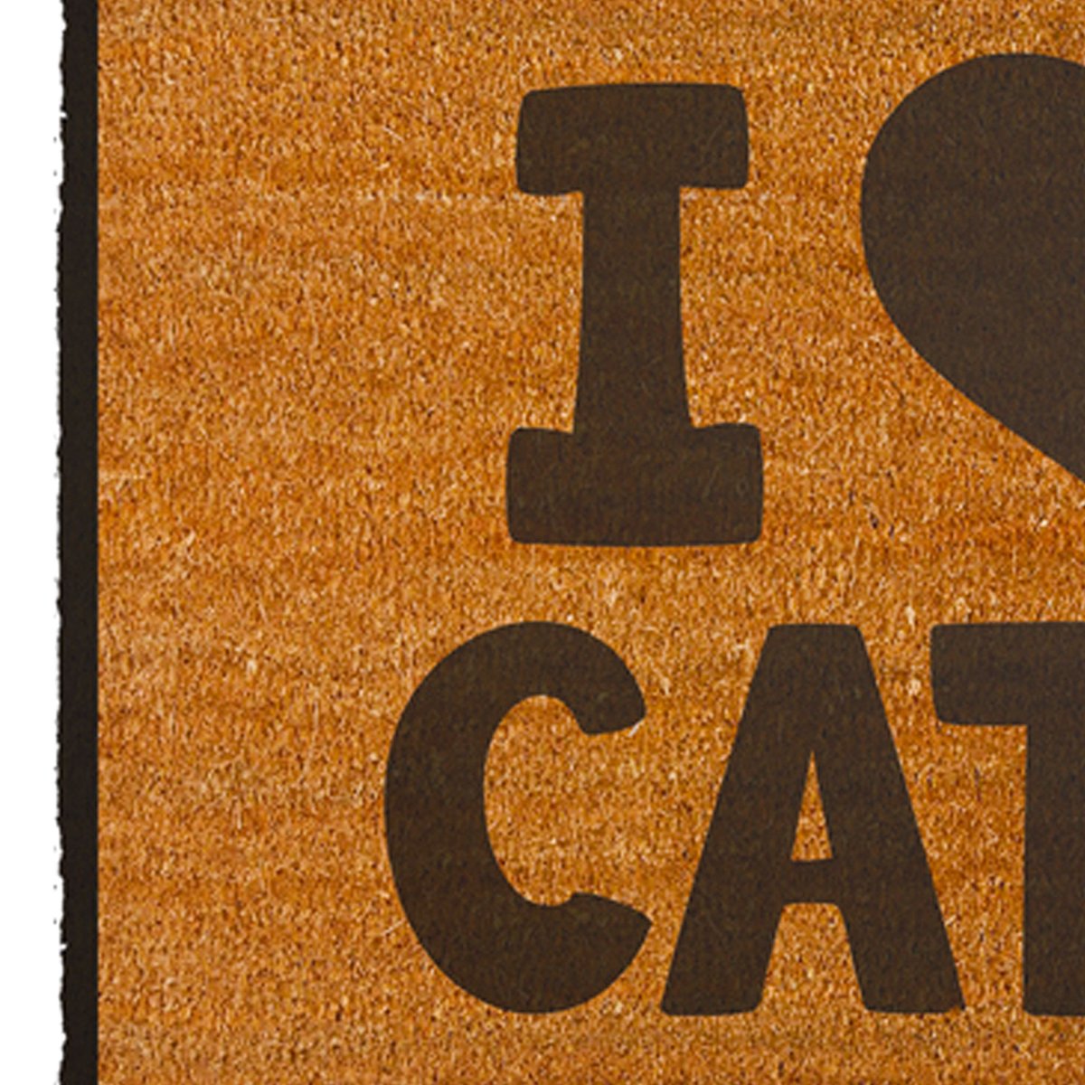 Paillasson en coco I love cats marron, WADIGA