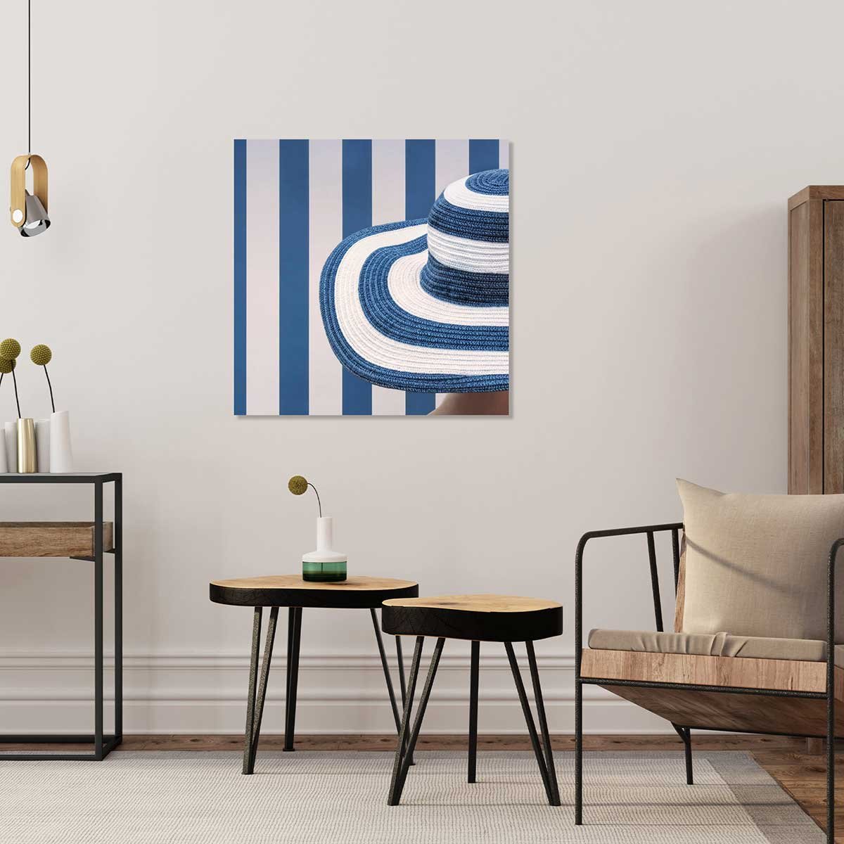 Tableau rayure azur tableau alu dibond, HEXOA