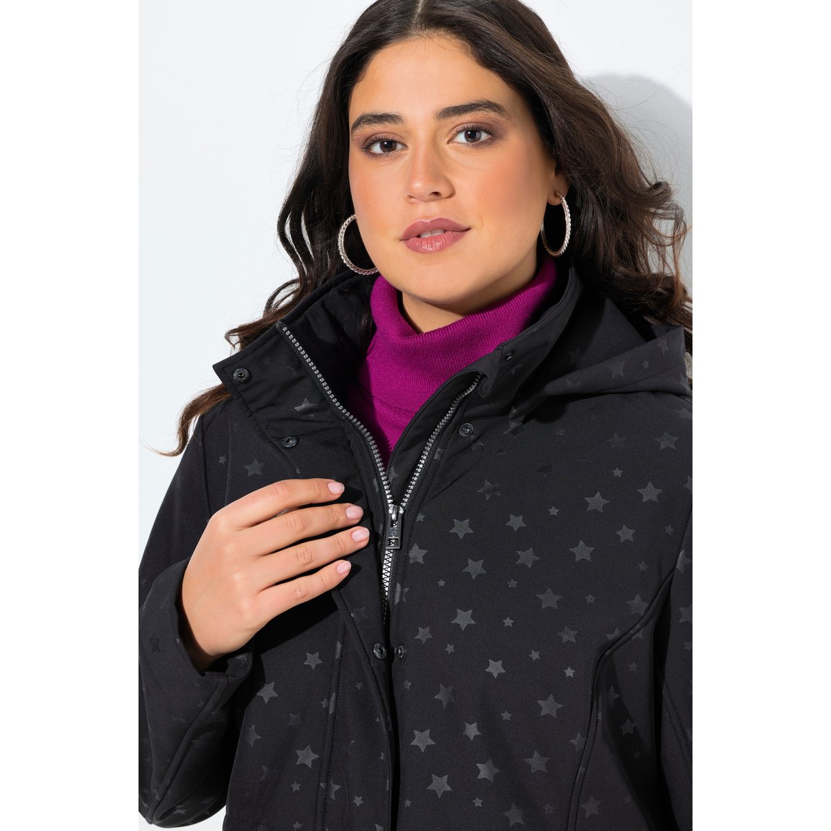 Veste softshell HYPRAR, imperméable noir, ULLA POPKEN