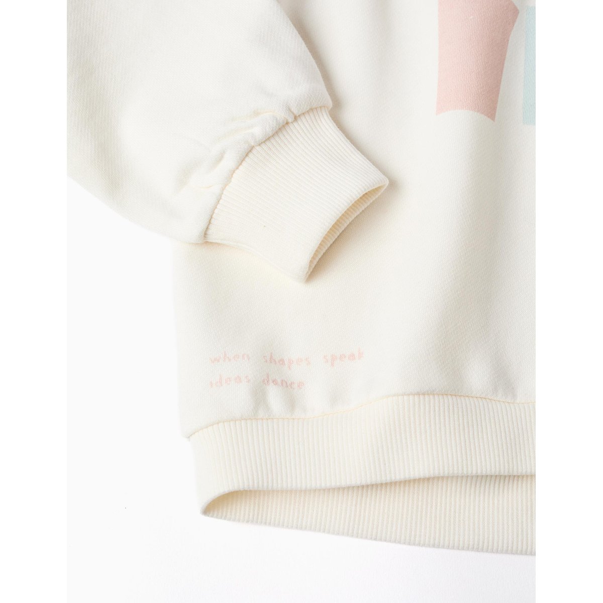 Sweat en coton à capuche avec imprimé cœur blanc, ZIPPY