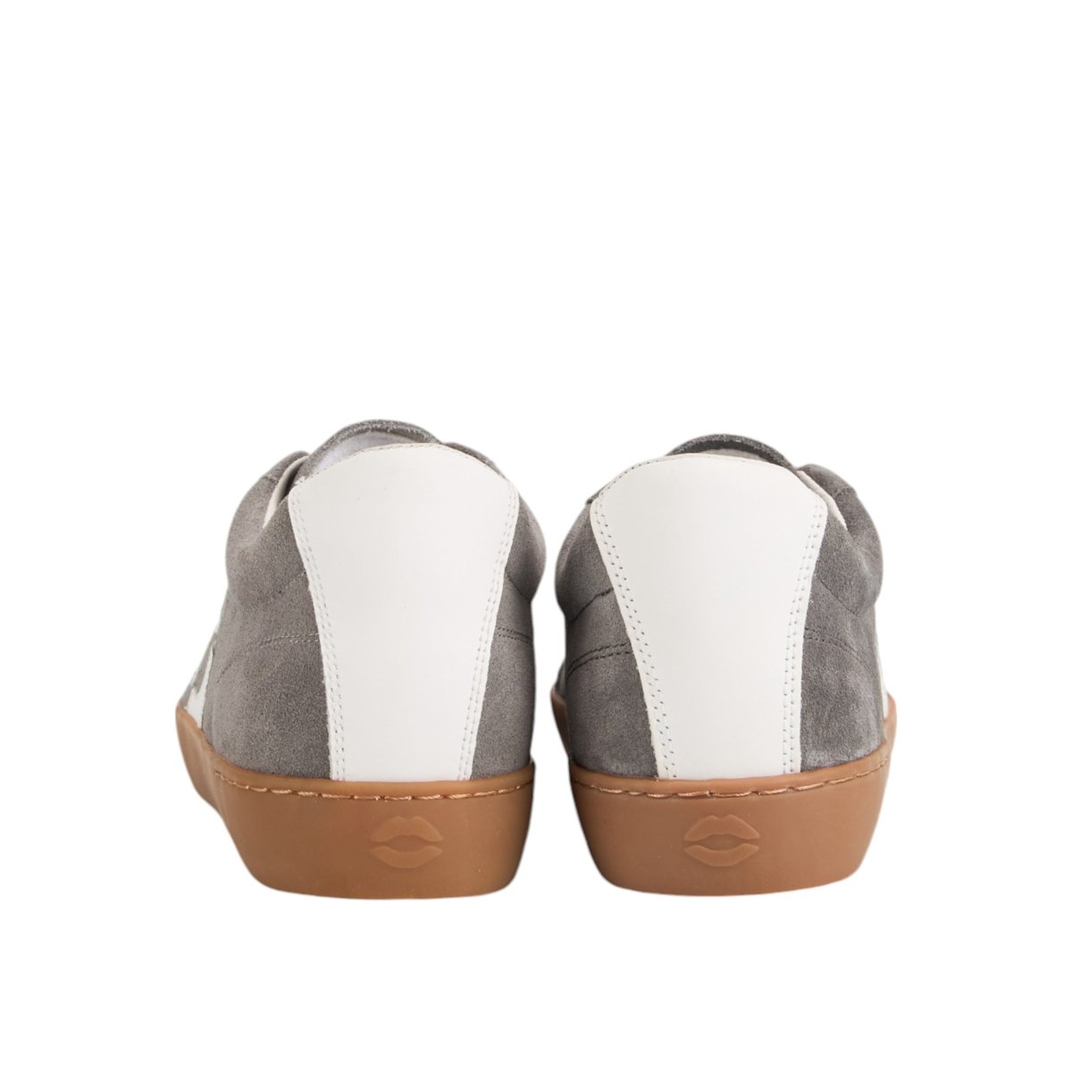 Baskets En Cuir Colette Suede gris, BONS BAISERS