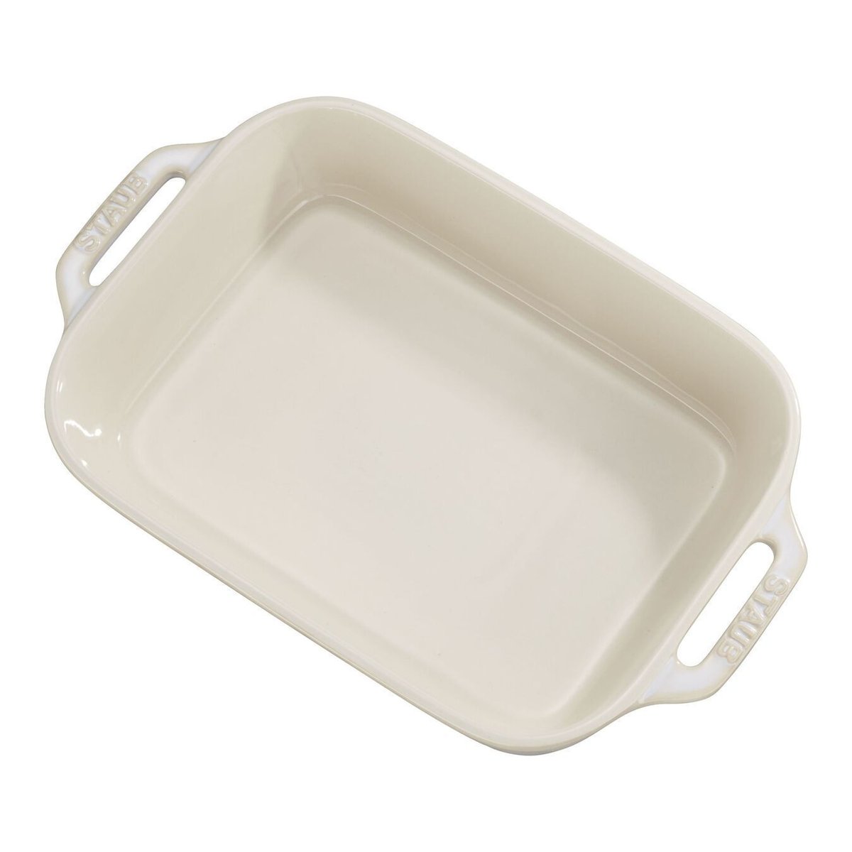 Set de Plats à Gratin, Céramique, 3 pièces (20x16 cm / 27x20 cm / 34x24 cm), Cerise blanc, STAUB
