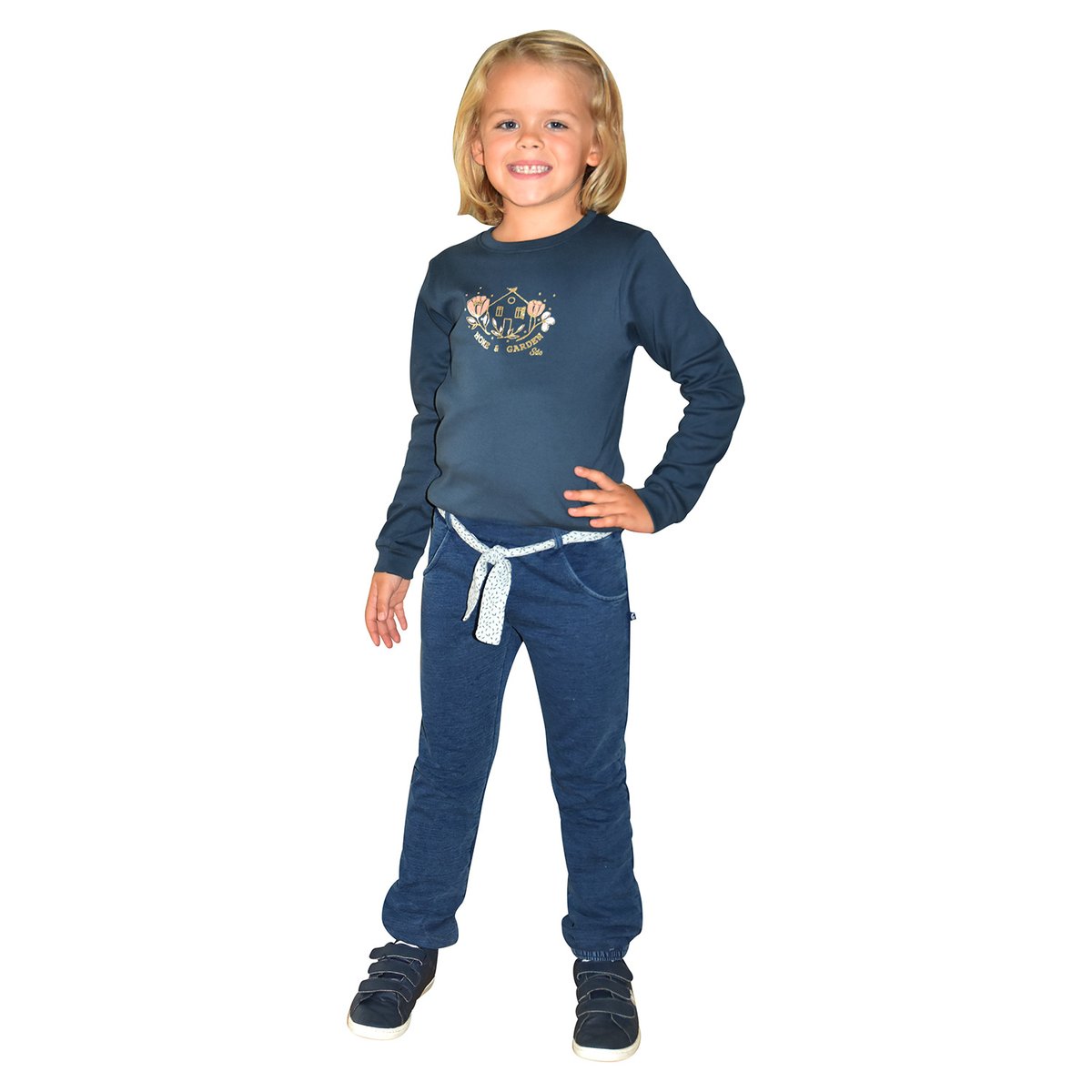 Pantalon myriam molleton enfant bleu, SUCRE D'ORGE