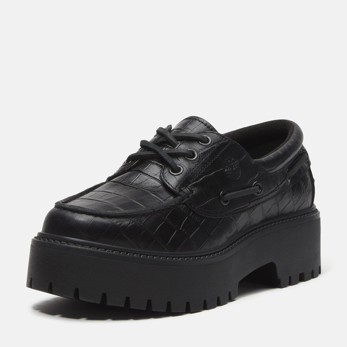 Derbies compensées, en cuir, STONE STREET BOAT SHOE noir, TIMBERLAND