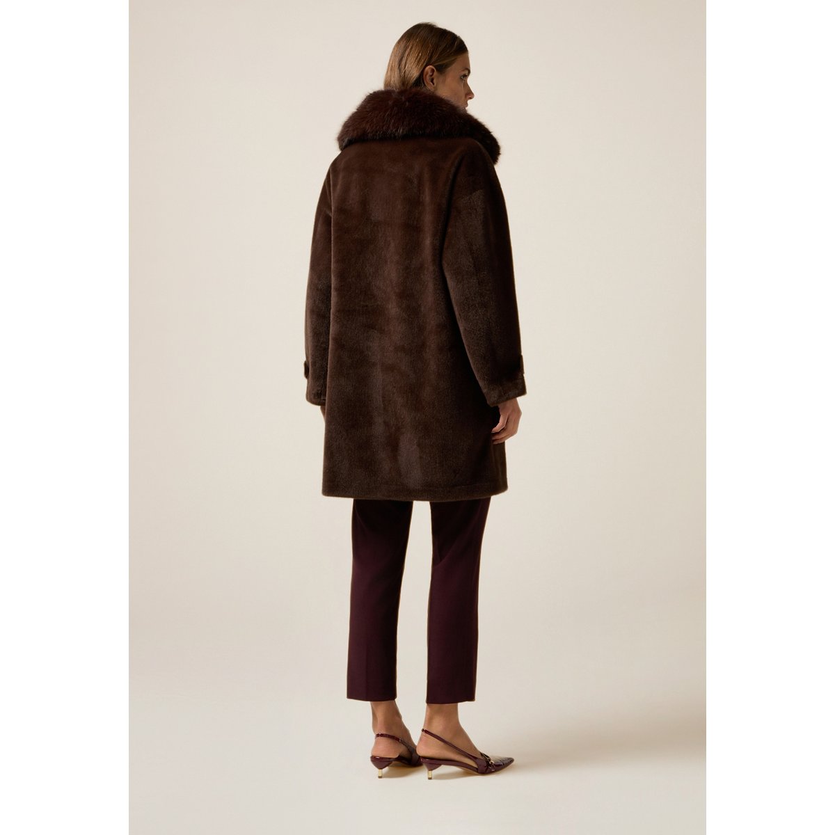 Manteau. marron, OLTRE
