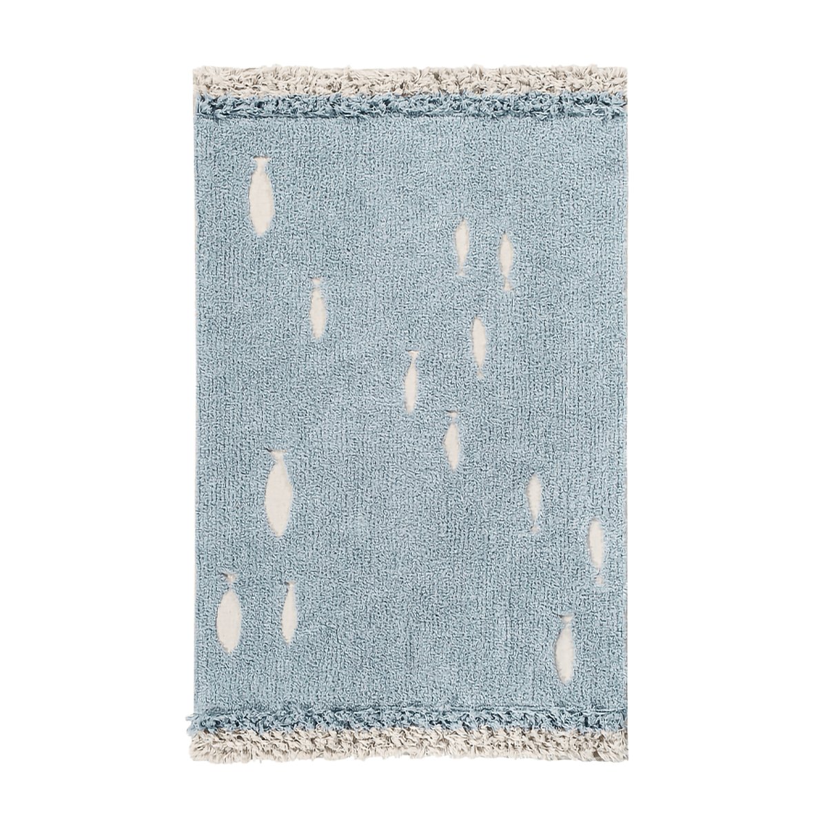 Tapis Rectangulaire en coton Rivage de l'océan THE SEA bleu, LORENA CANALS