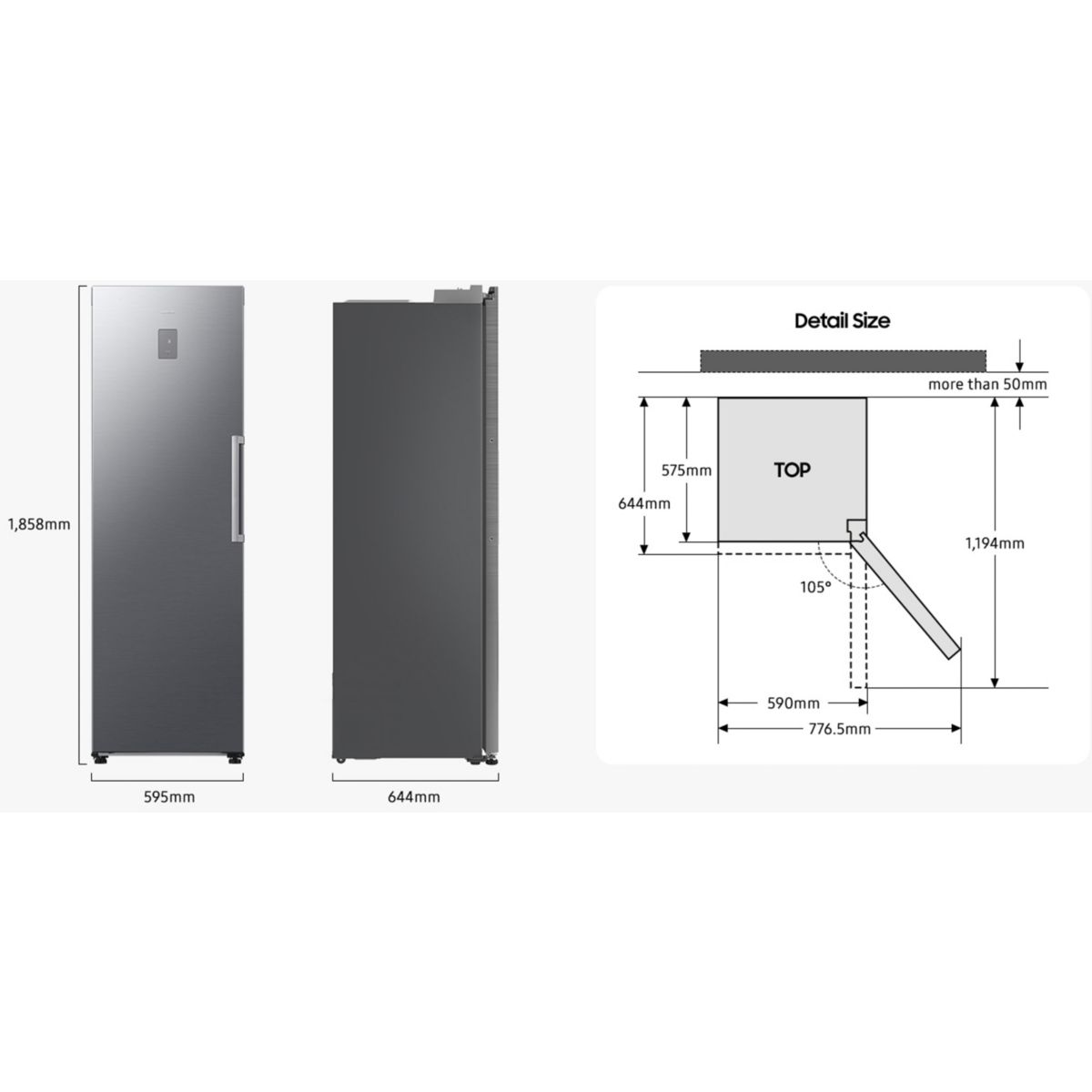 Réfrigérateur 1 porte D-RR70H39FDV blanc, SAMSUNG