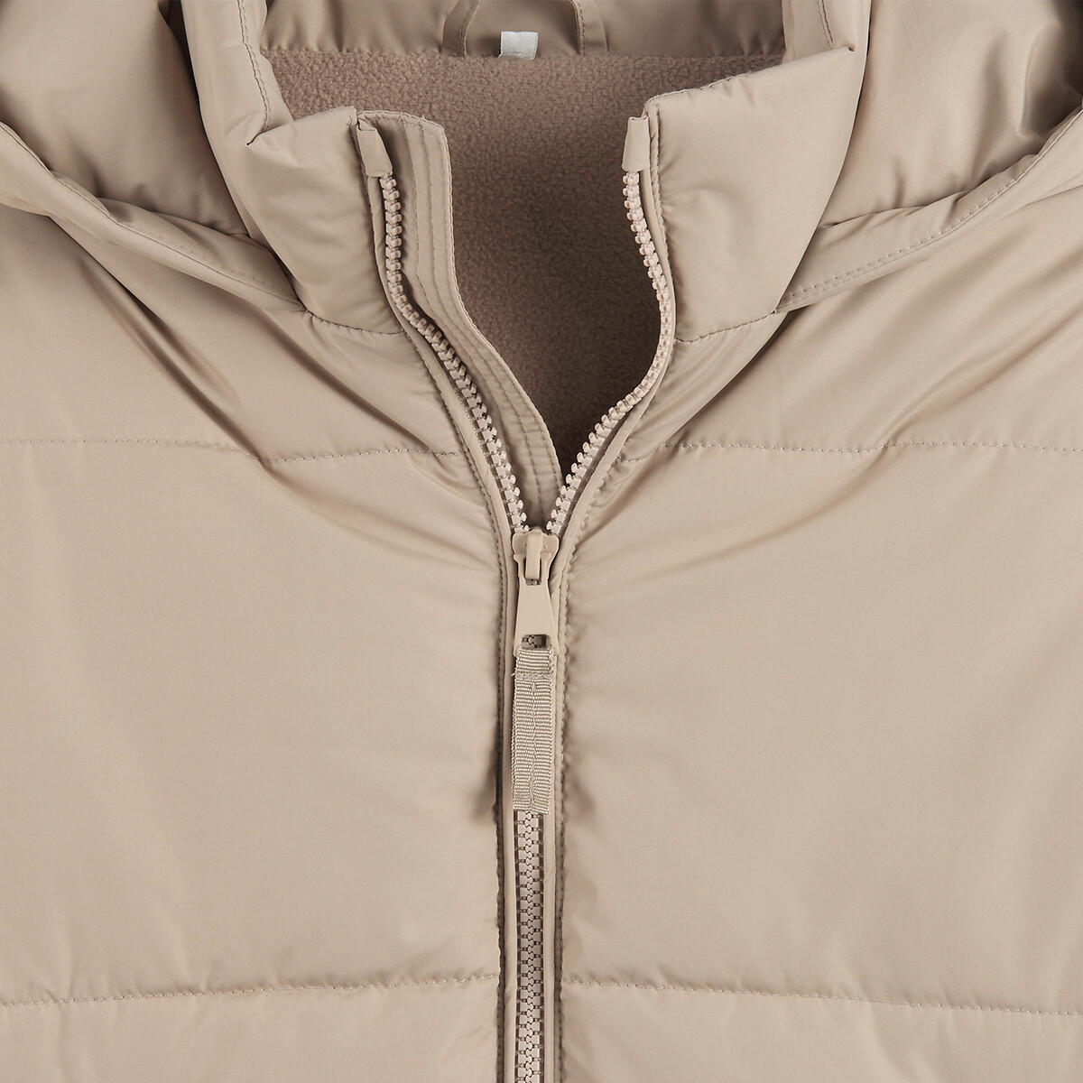 Doudoune légère à capuche beige, LA REDOUTE COLLECTIONS
