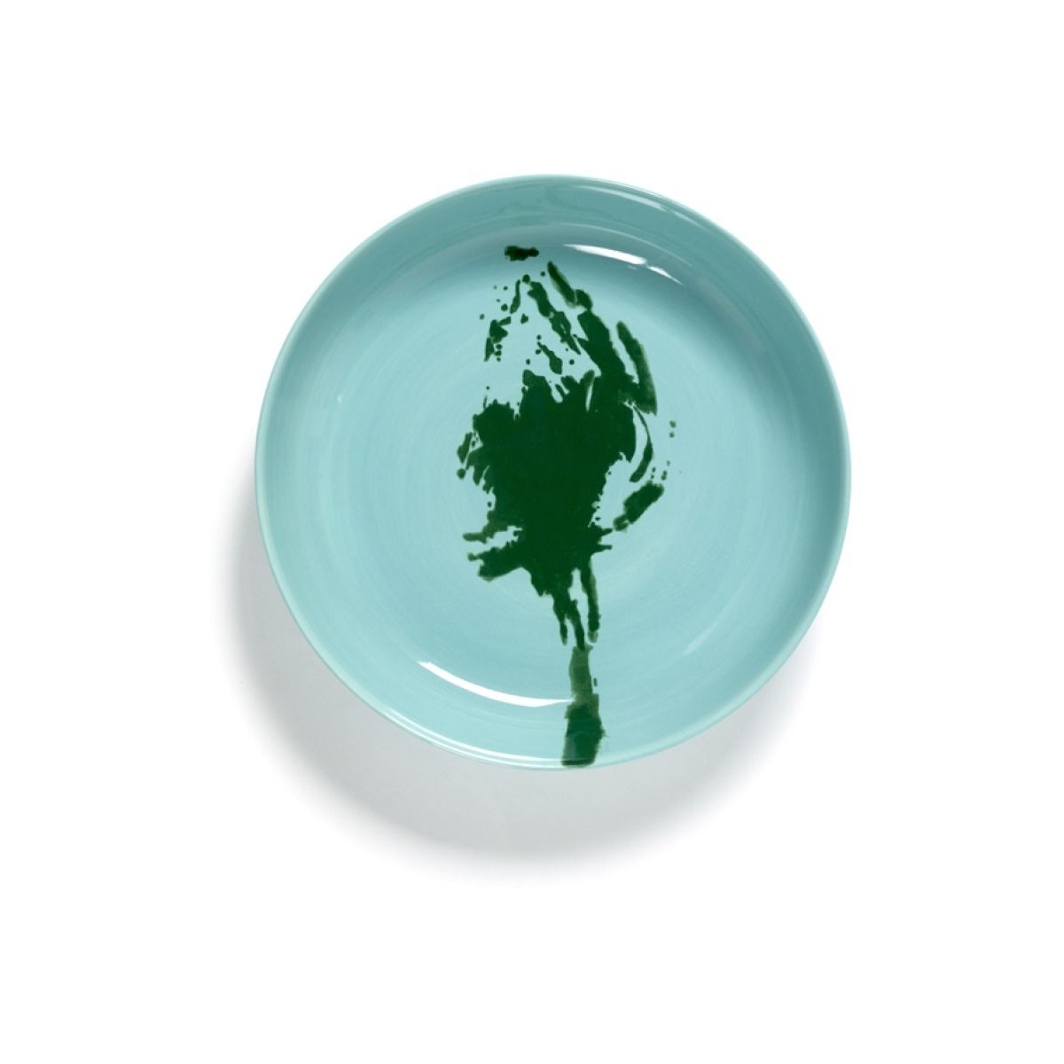 Assiette haute feast par ottolenghi artichaut grès bleu/vert ø22 cm bleu et vert, SERAX