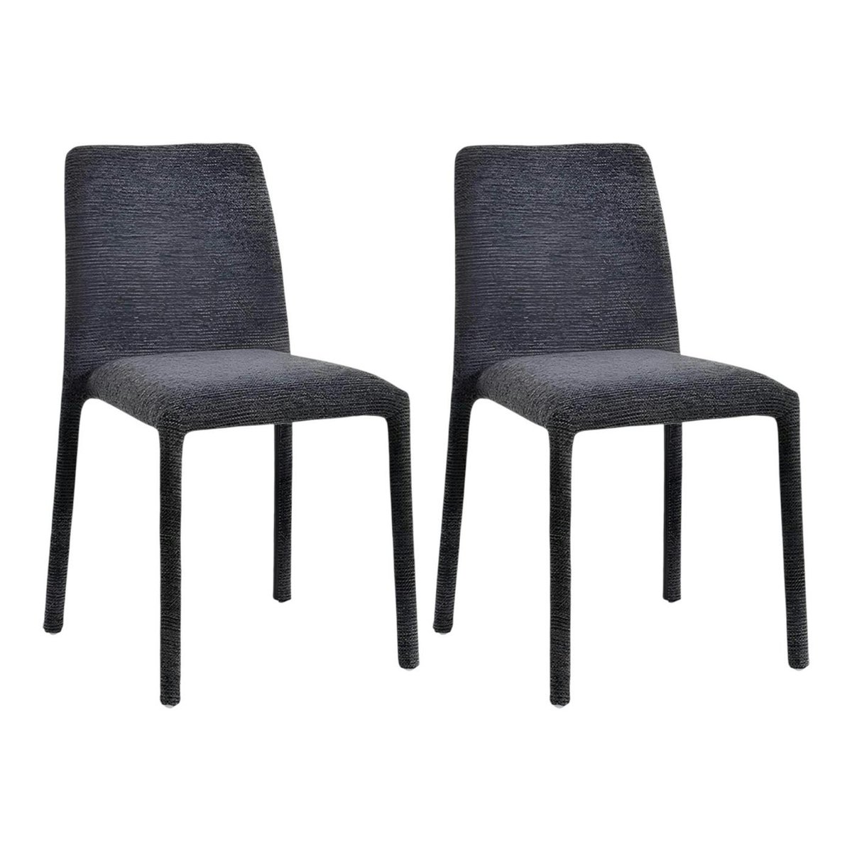 Chaise en tissu empilable (lot de 2) ESSEN gris, PIER IMPORT