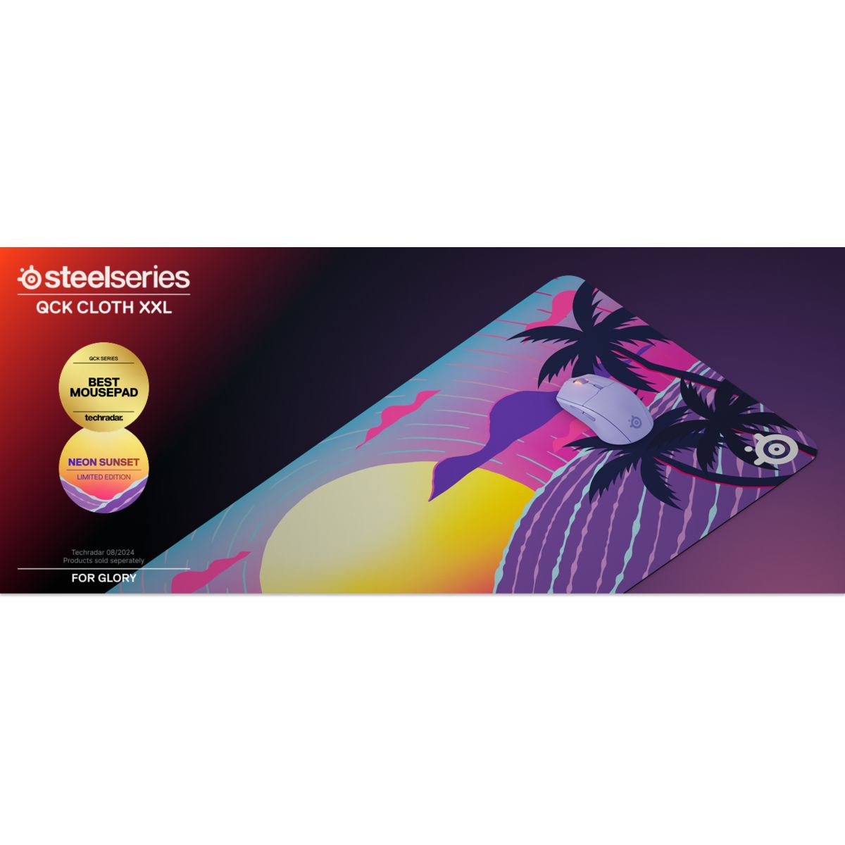 Tapis de souris QcK XXL Neon Sunset EU couleur unique, STEELSERIES