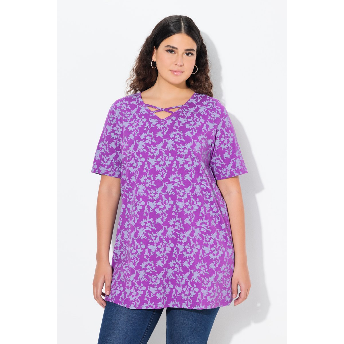 T-shirt manches courtes violet, ULLA POPKEN