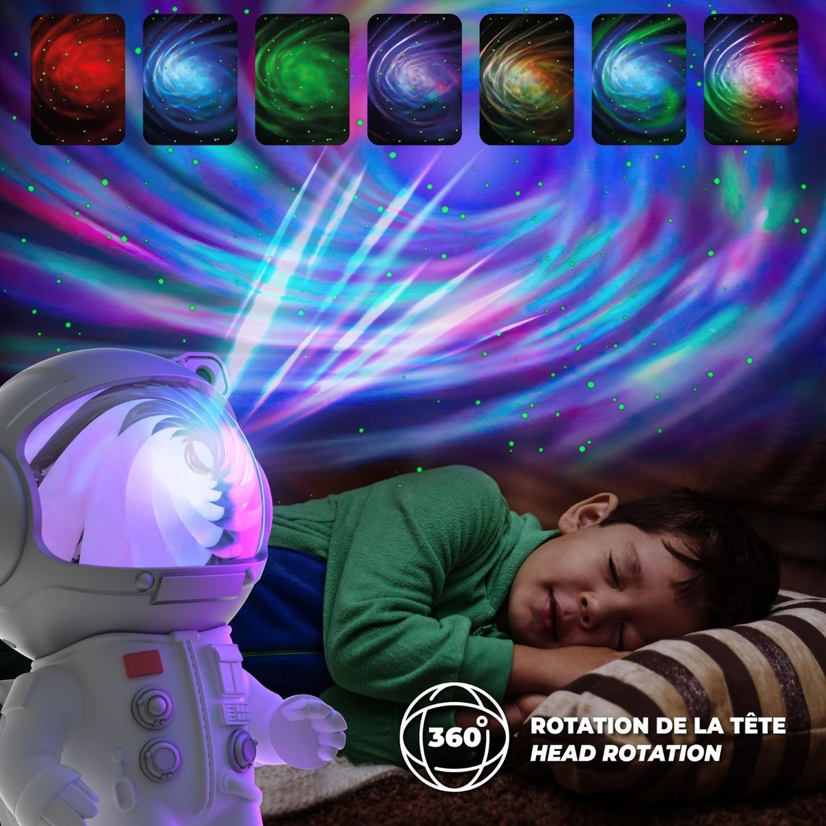 Projecteur Stellar blanc, gris, bleu, MOB