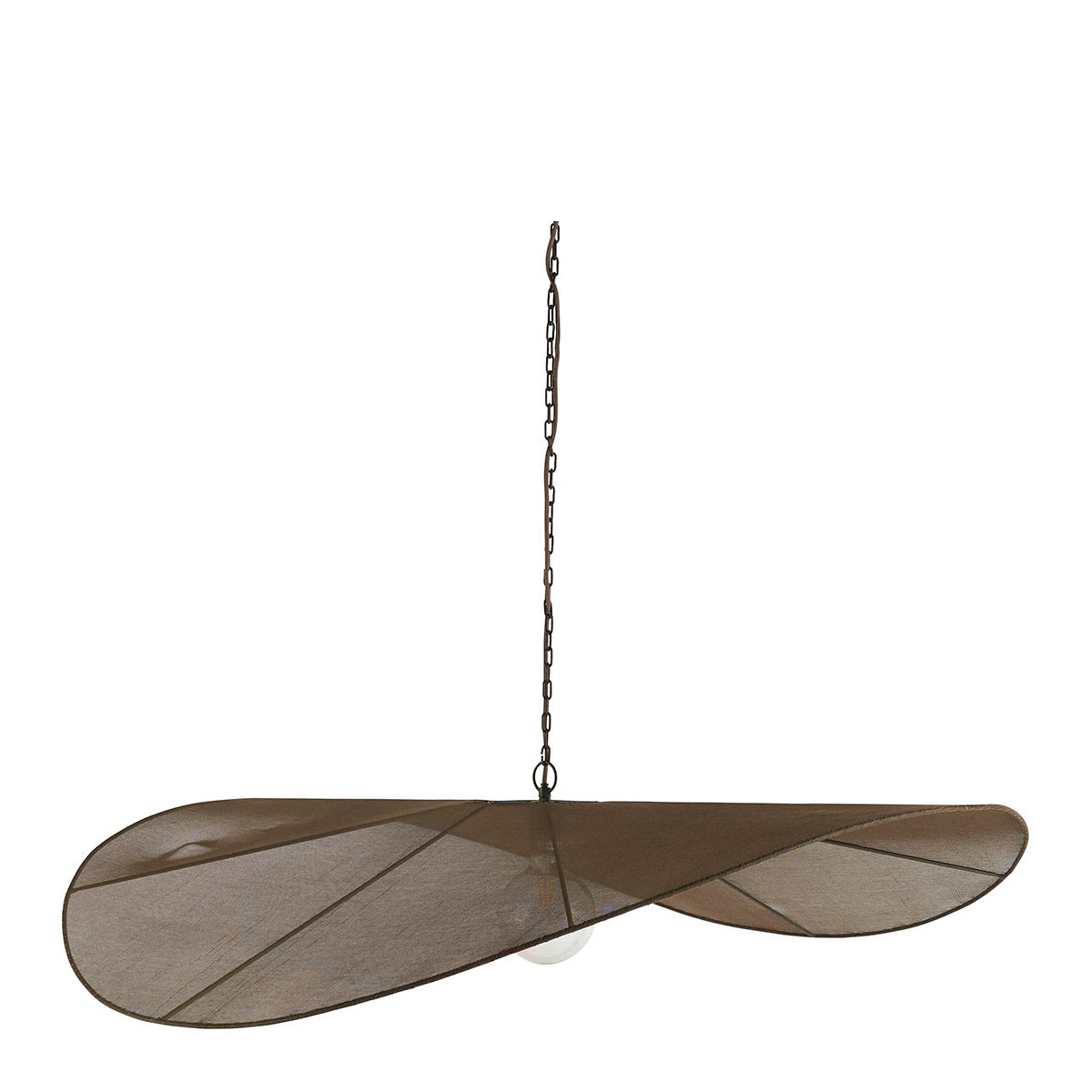 Suspension tissage et métal dia 120x22 marron, BLANC D’IVOIRE