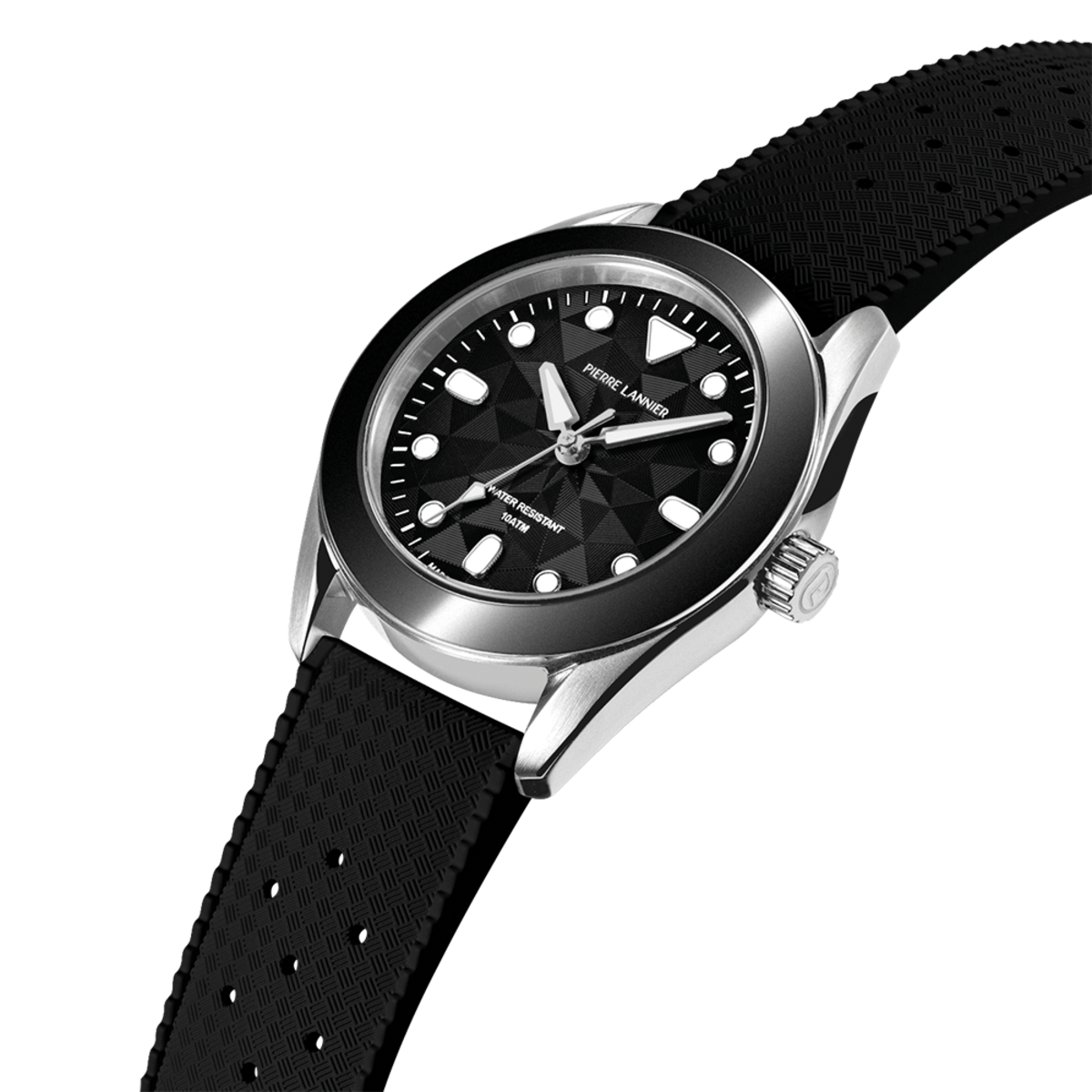 Montre Analogique  BORA argenté noir noir, PIERRE LANNIER
