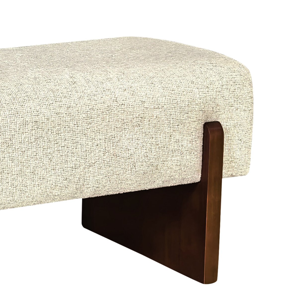 Banc en tissu et bois- SALLY beige, DRAWER