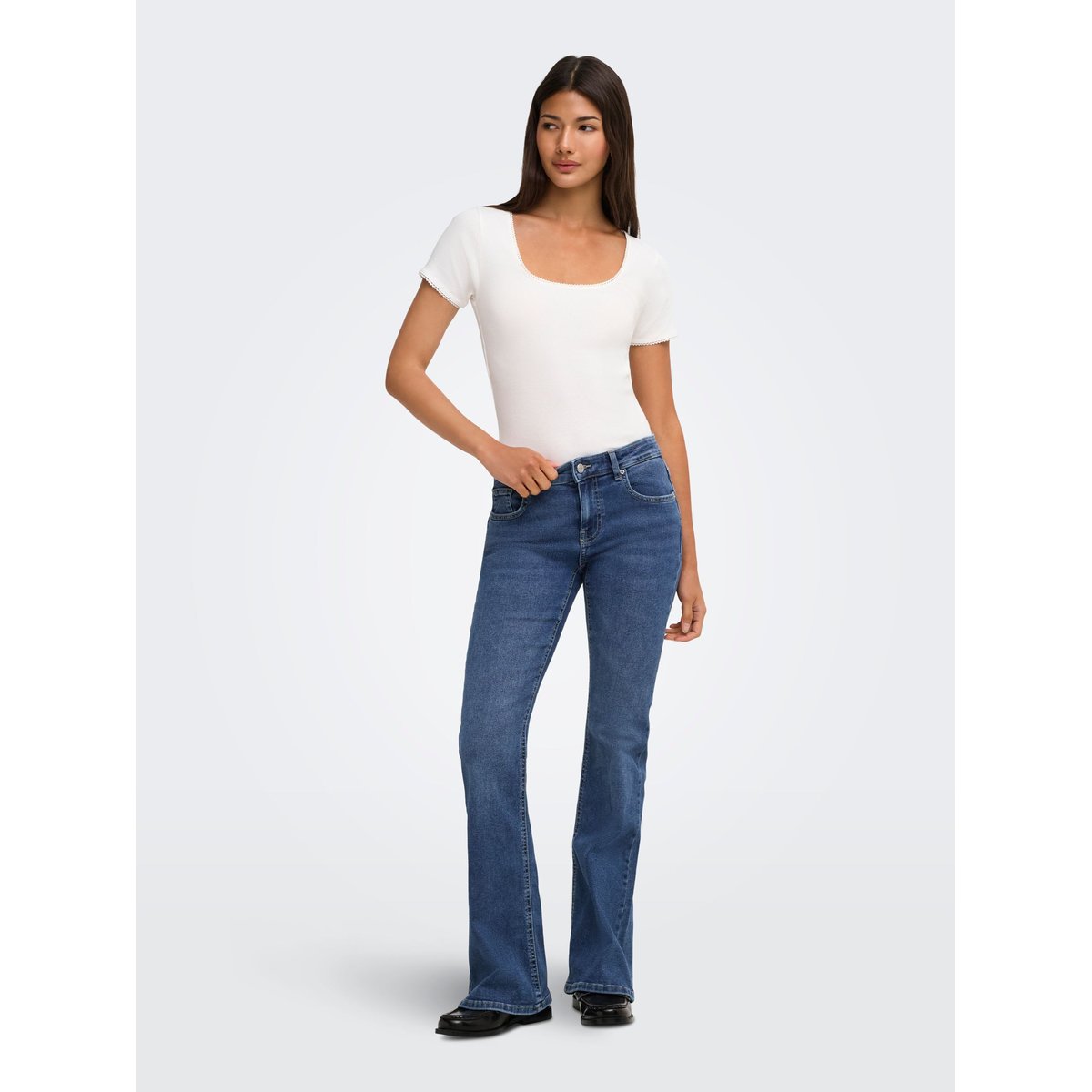 Jean Flared medium blue denim, ONLY