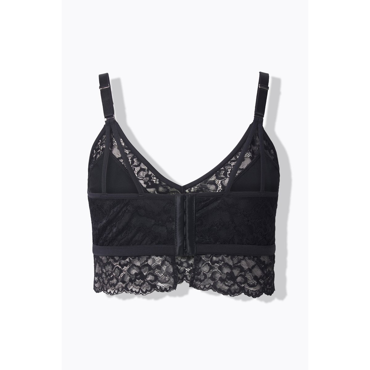 Bralette TruYou en satin et dentelle noir, ULLA POPKEN