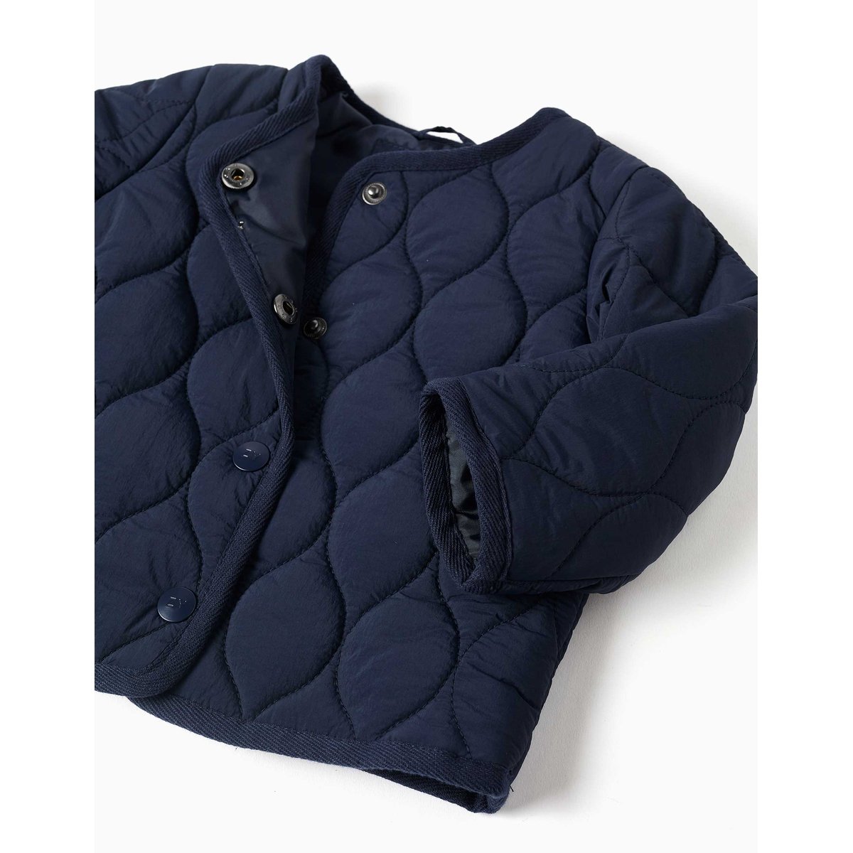 Veste matelassée avec boutons-pression bleu foncé, ZIPPY
