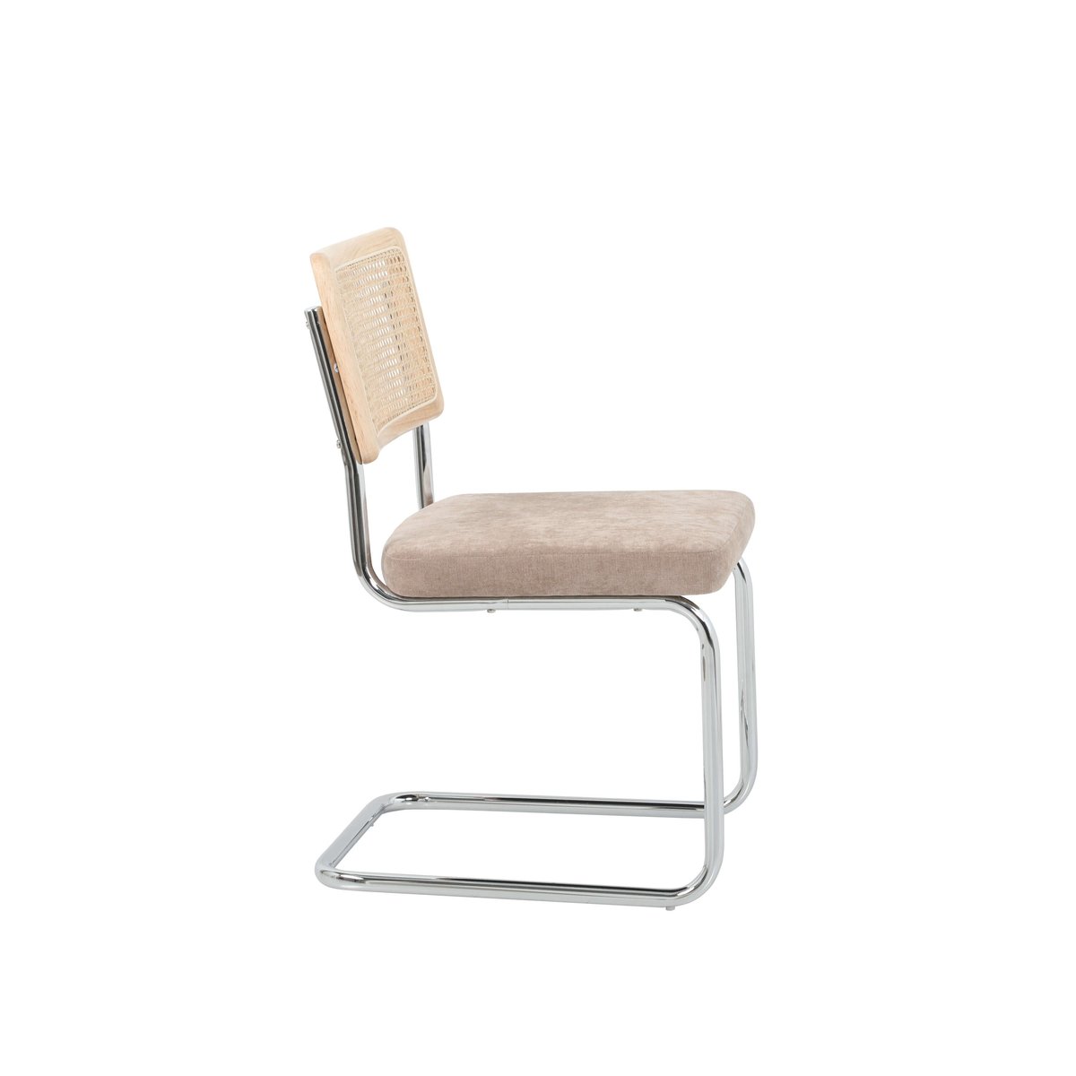 Chaises cannage pieds métal (lot de 2) ELLA marron, BAÏTA