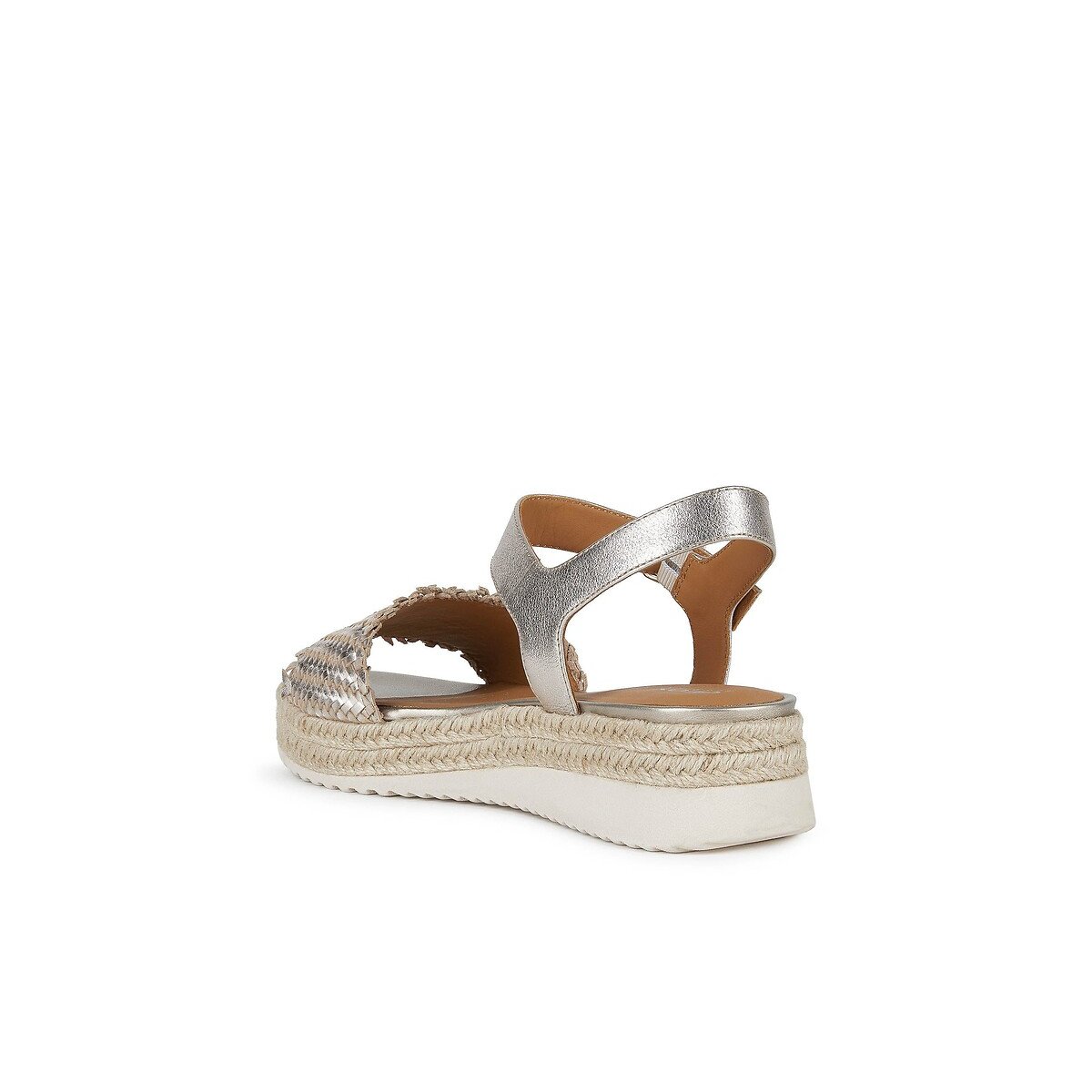 Eolie Woven Leather Sandals champagne, GEOX